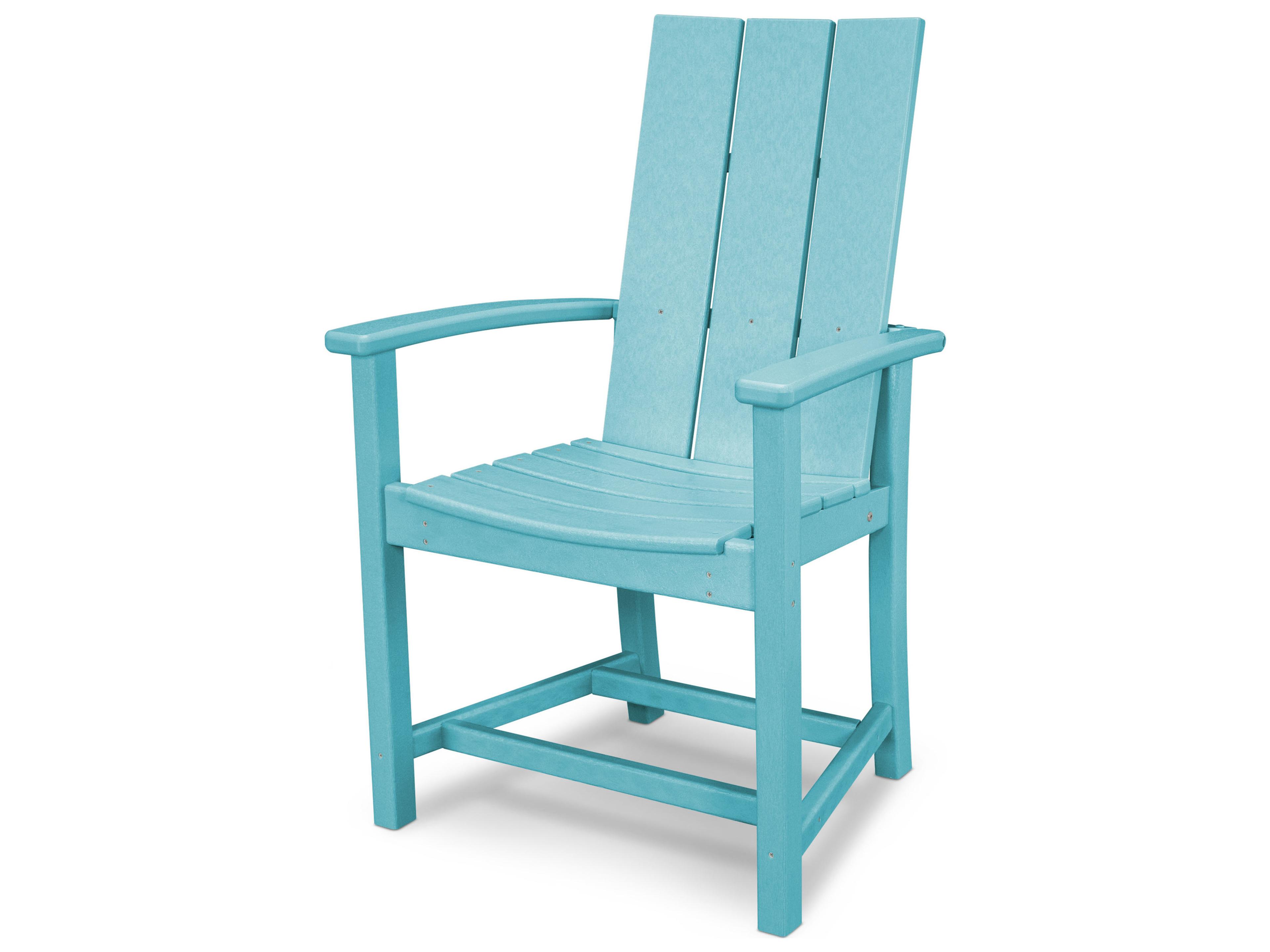 POLYWOOD® Modern Recycled Plastic Adirondack Outdoor Patio Dining Chair