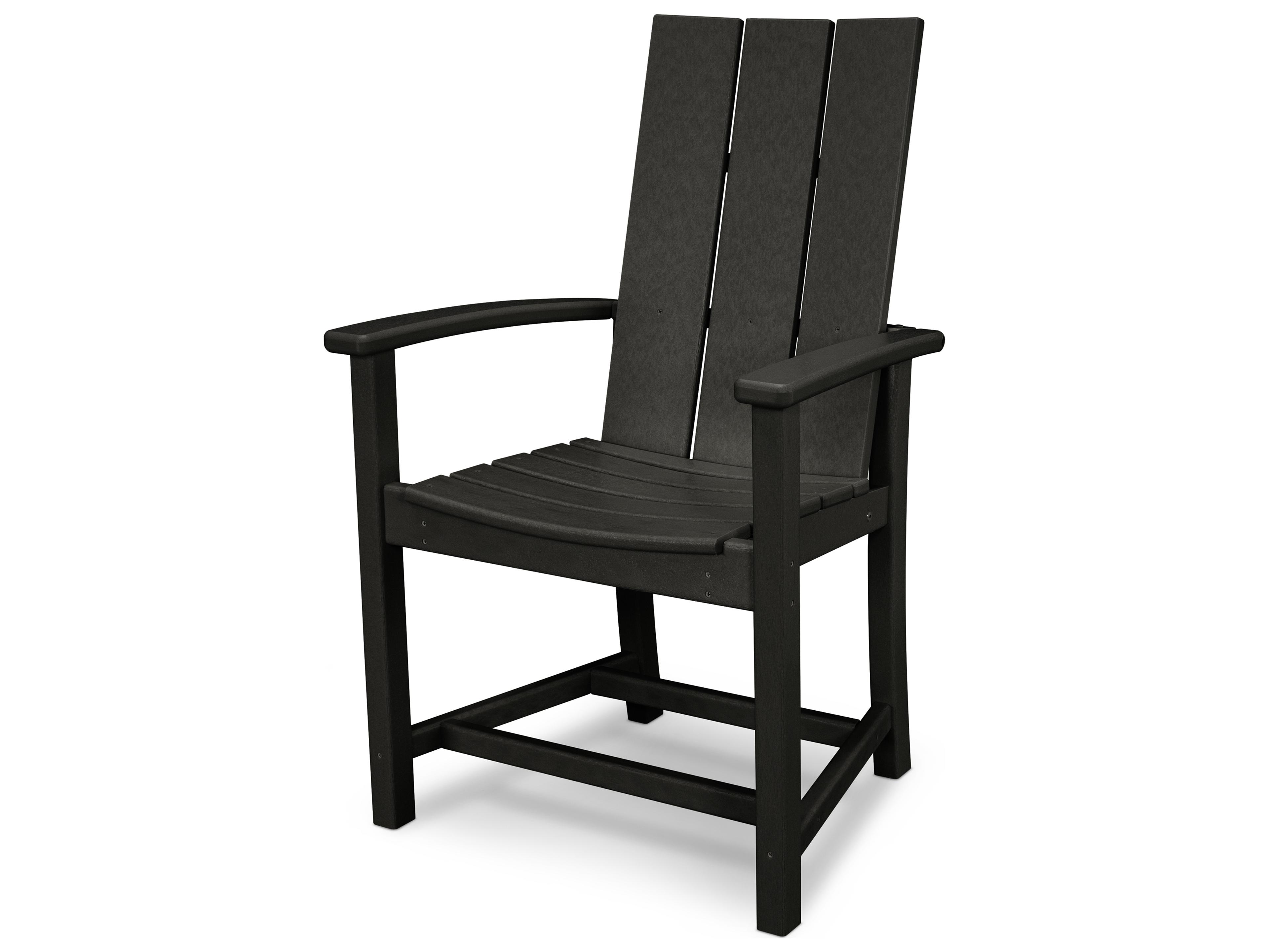POLYWOOD® Modern Recycled Plastic Adirondack Outdoor Patio Dining Chair