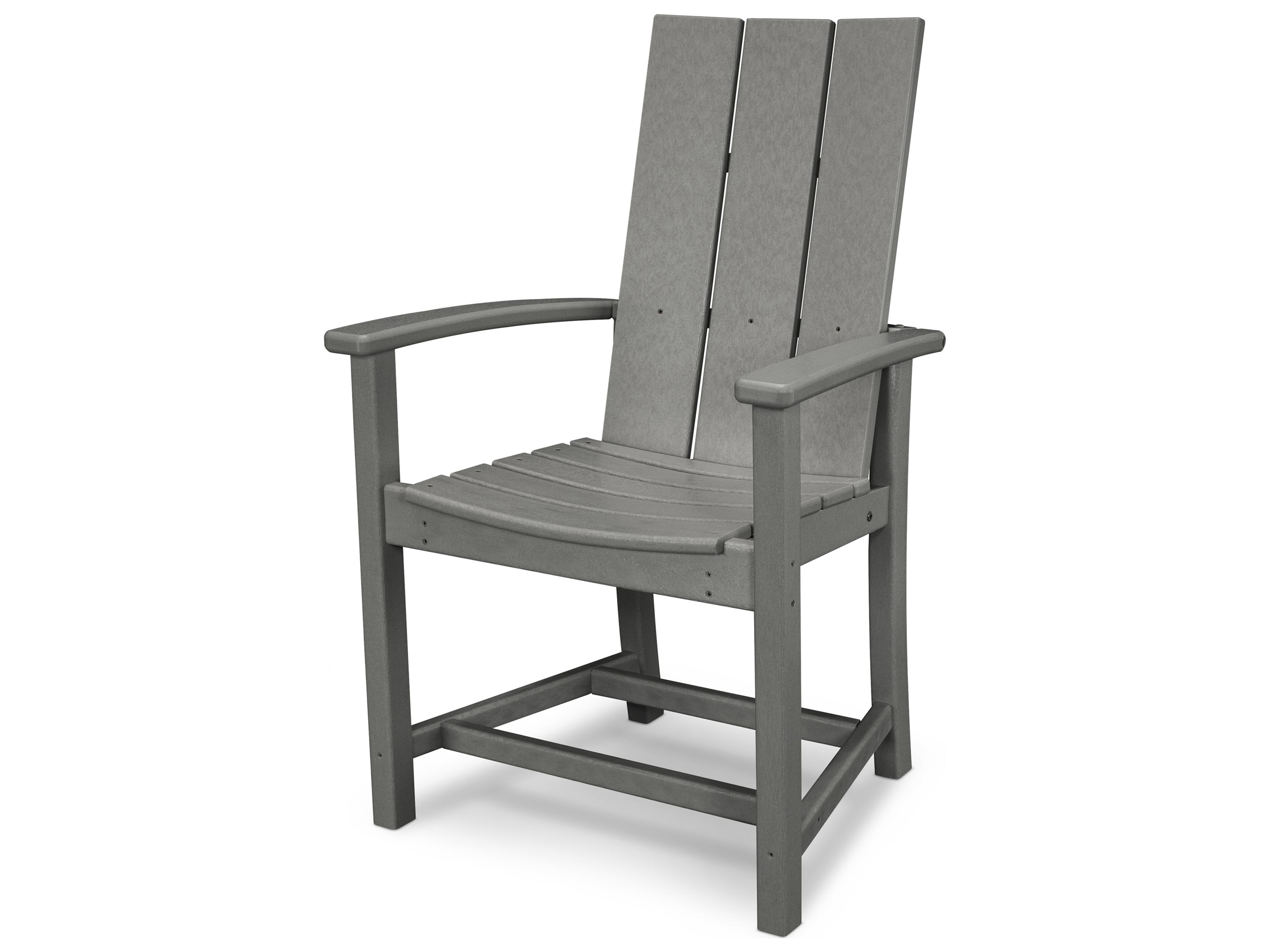 POLYWOOD® Modern Recycled Plastic Adirondack Outdoor Patio Dining Chair