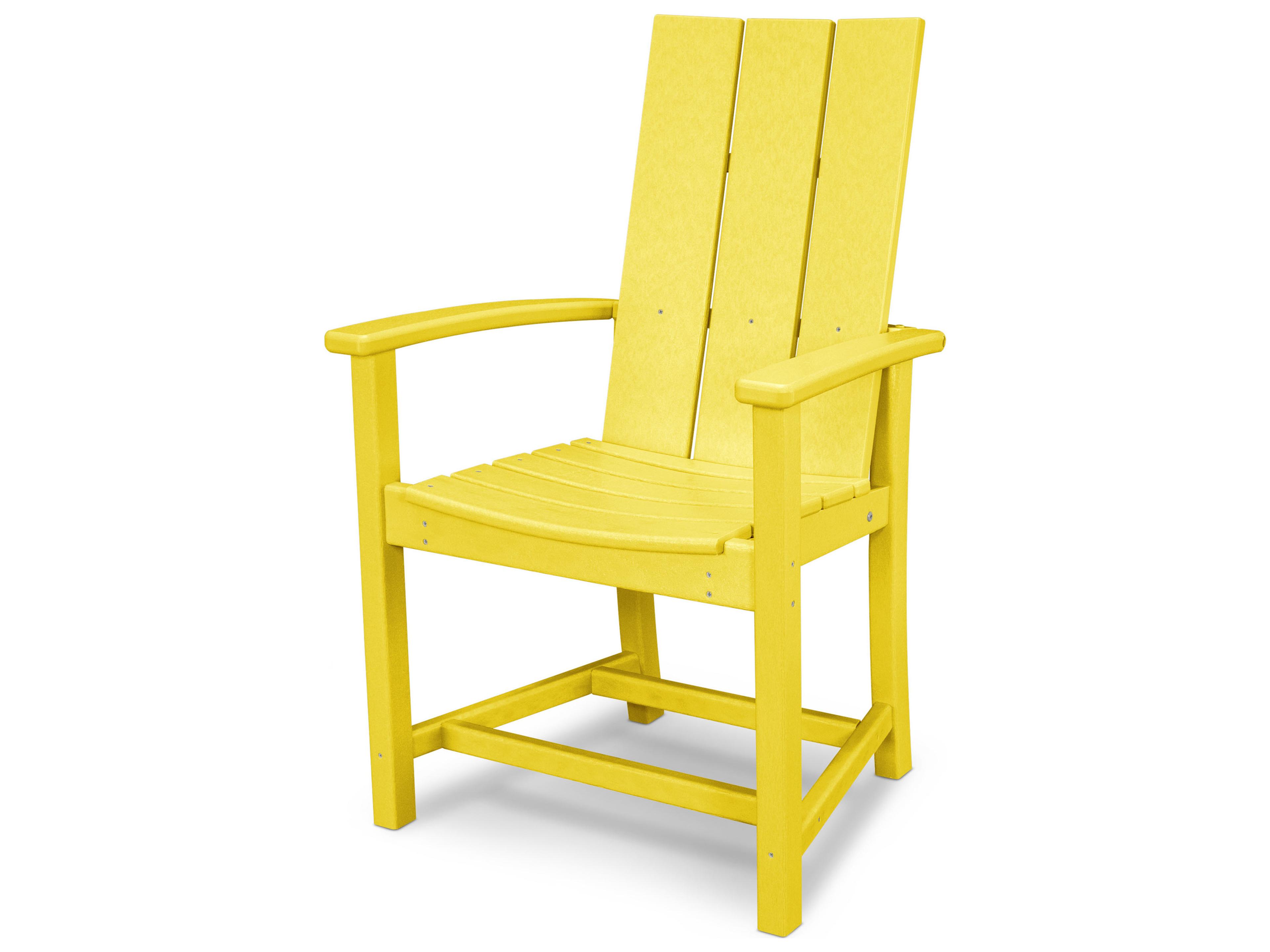 Modern Recycled Plastic Adirondack Outdoor Patio Dining Chair