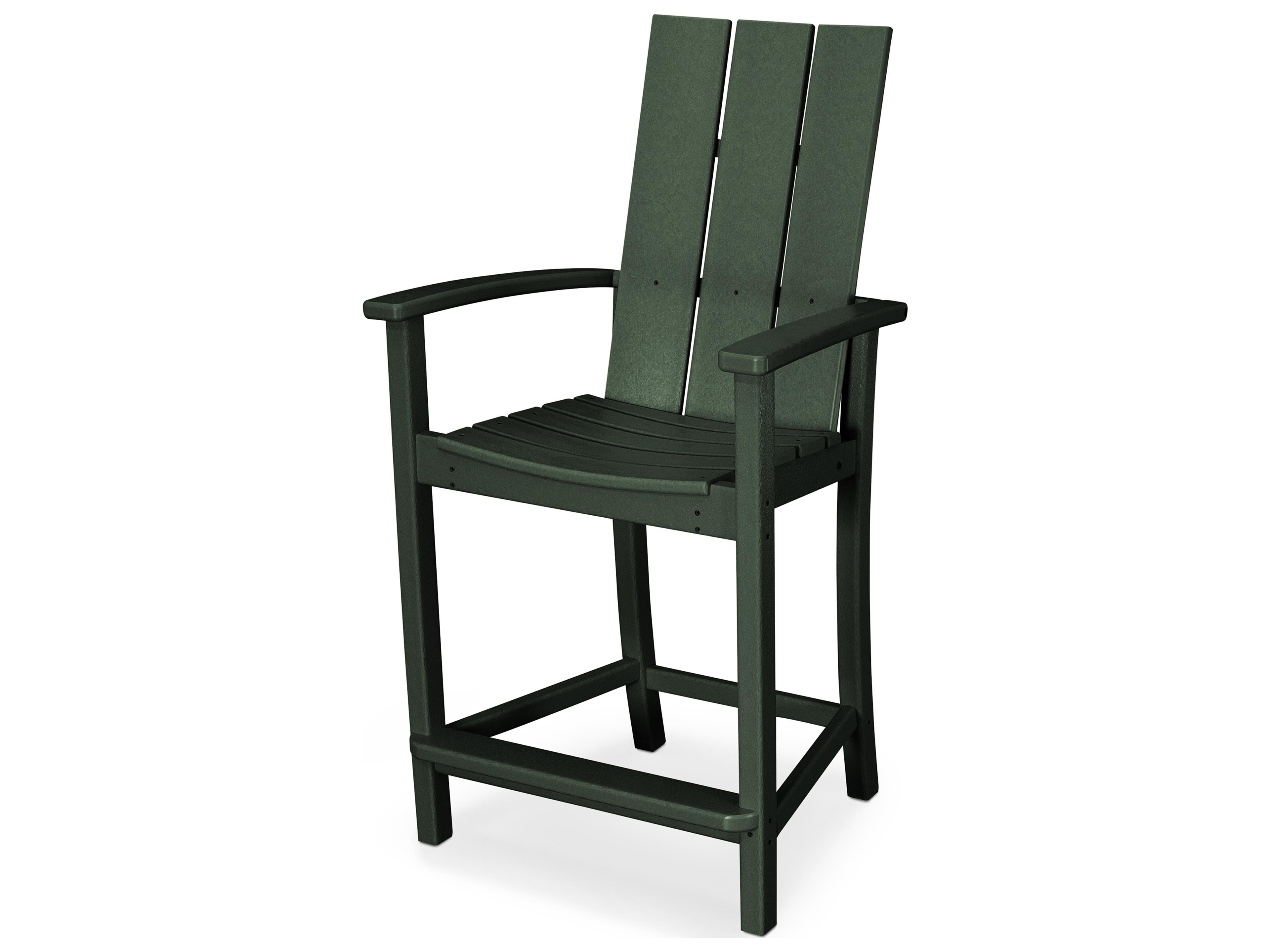 POLYWOOD® Modern Recycled Plastic Outdoor Patio Counter Stool