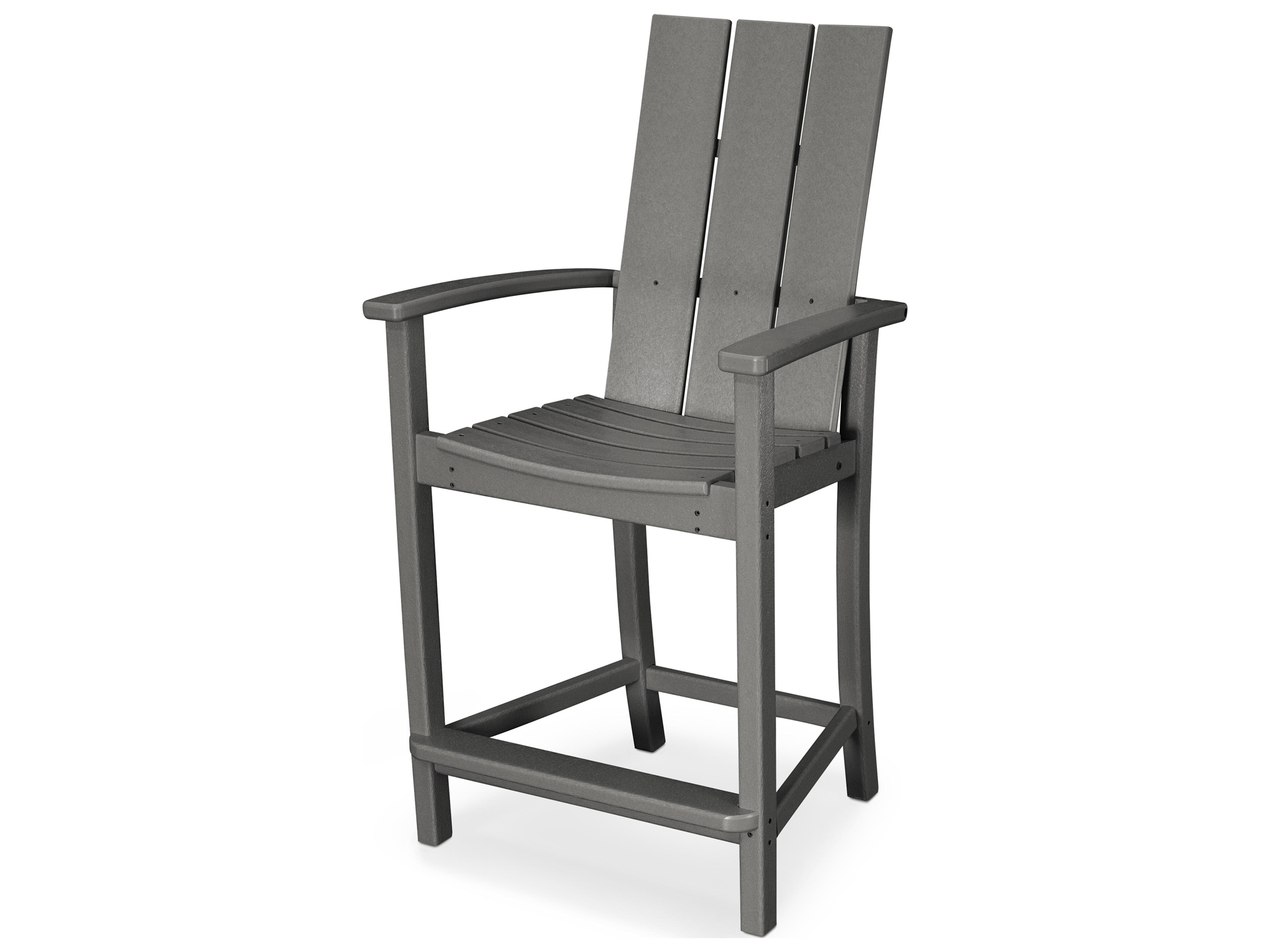 POLYWOOD® Modern Recycled Plastic Outdoor Patio Counter Stool