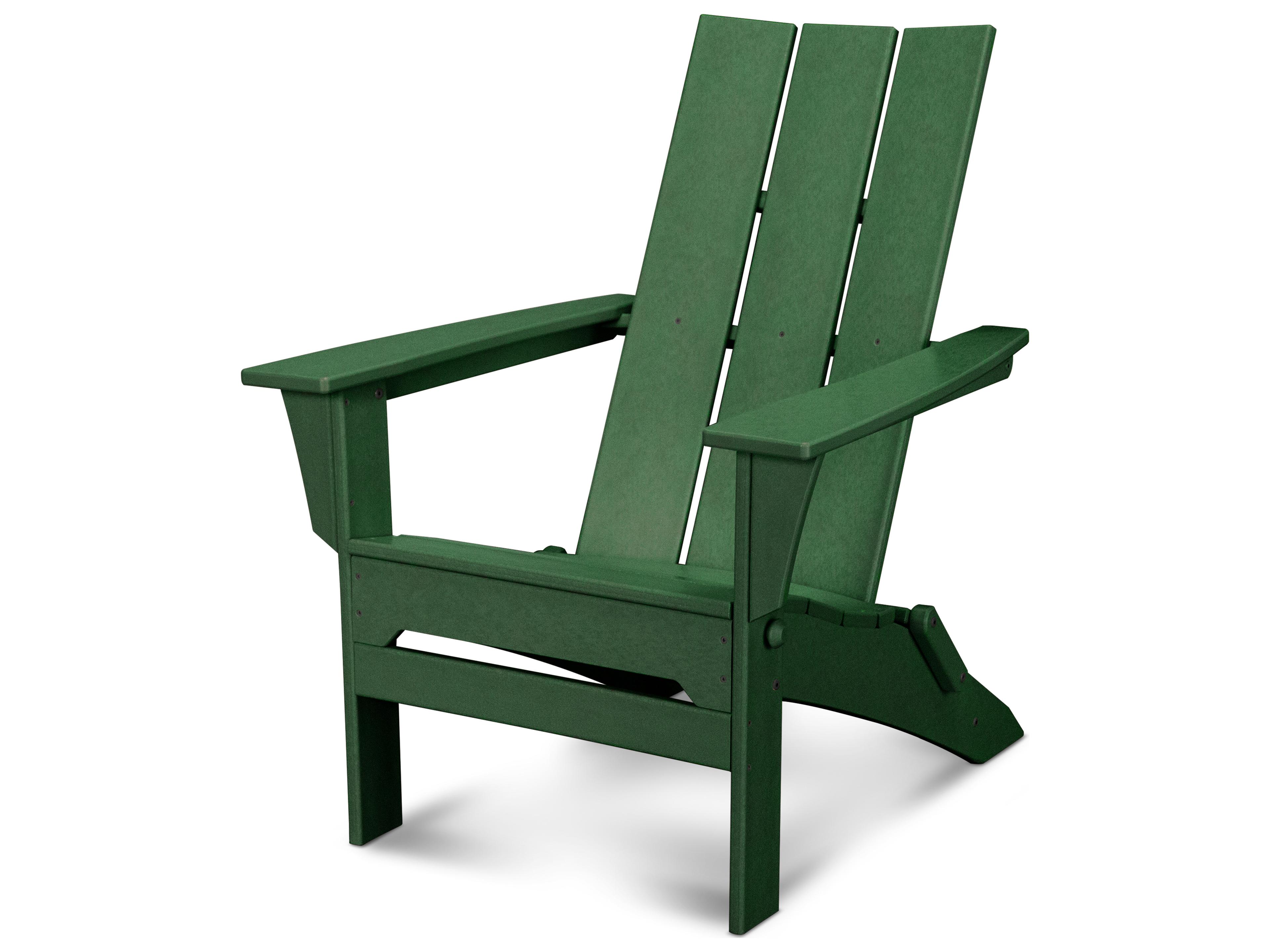 POLYWOOD® Modern Recycled Plastic Folding Patio Adirondack Chair