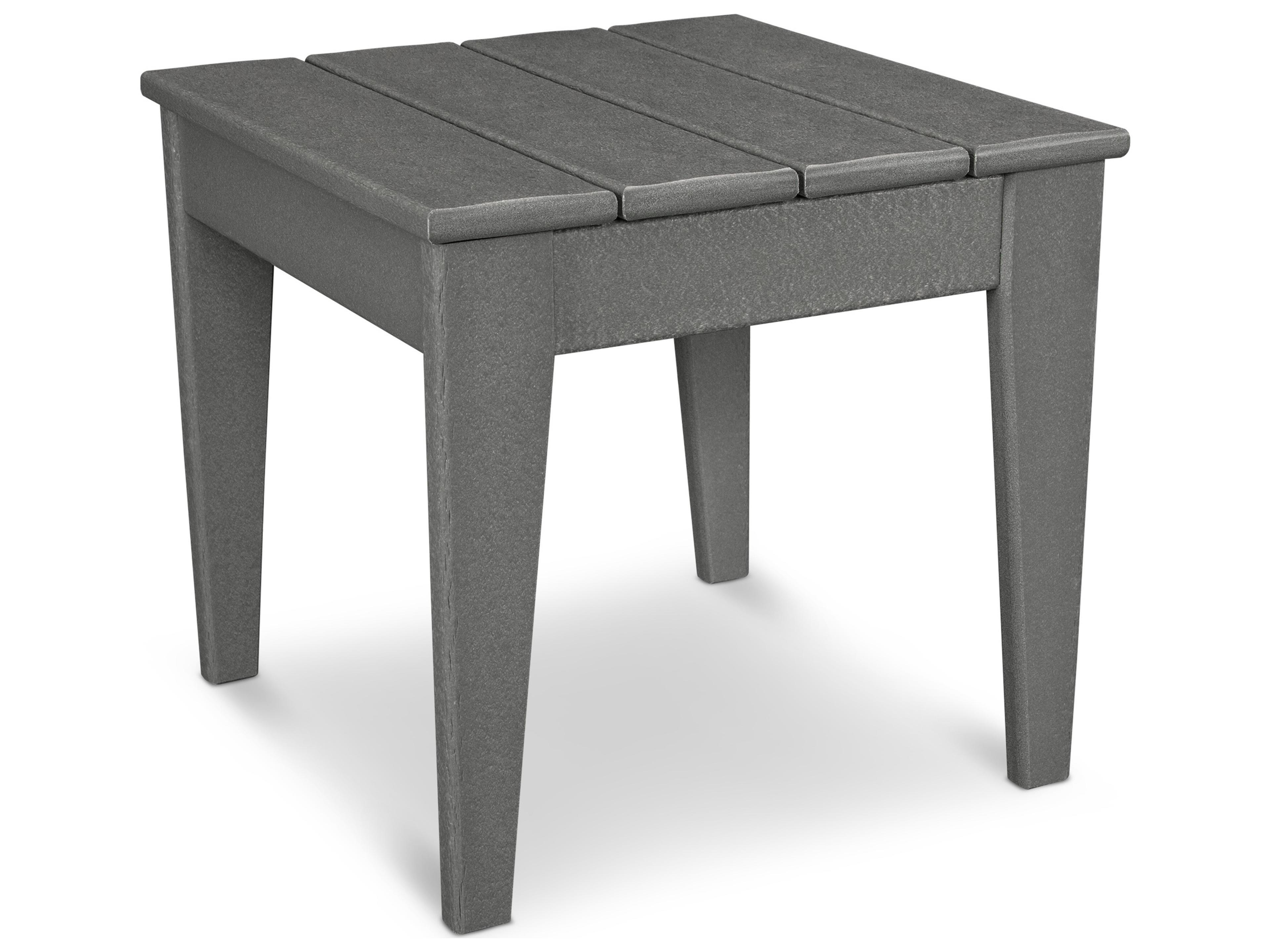 POLYWOOD® Modern Recycled Plastic Square Outdoor End Table