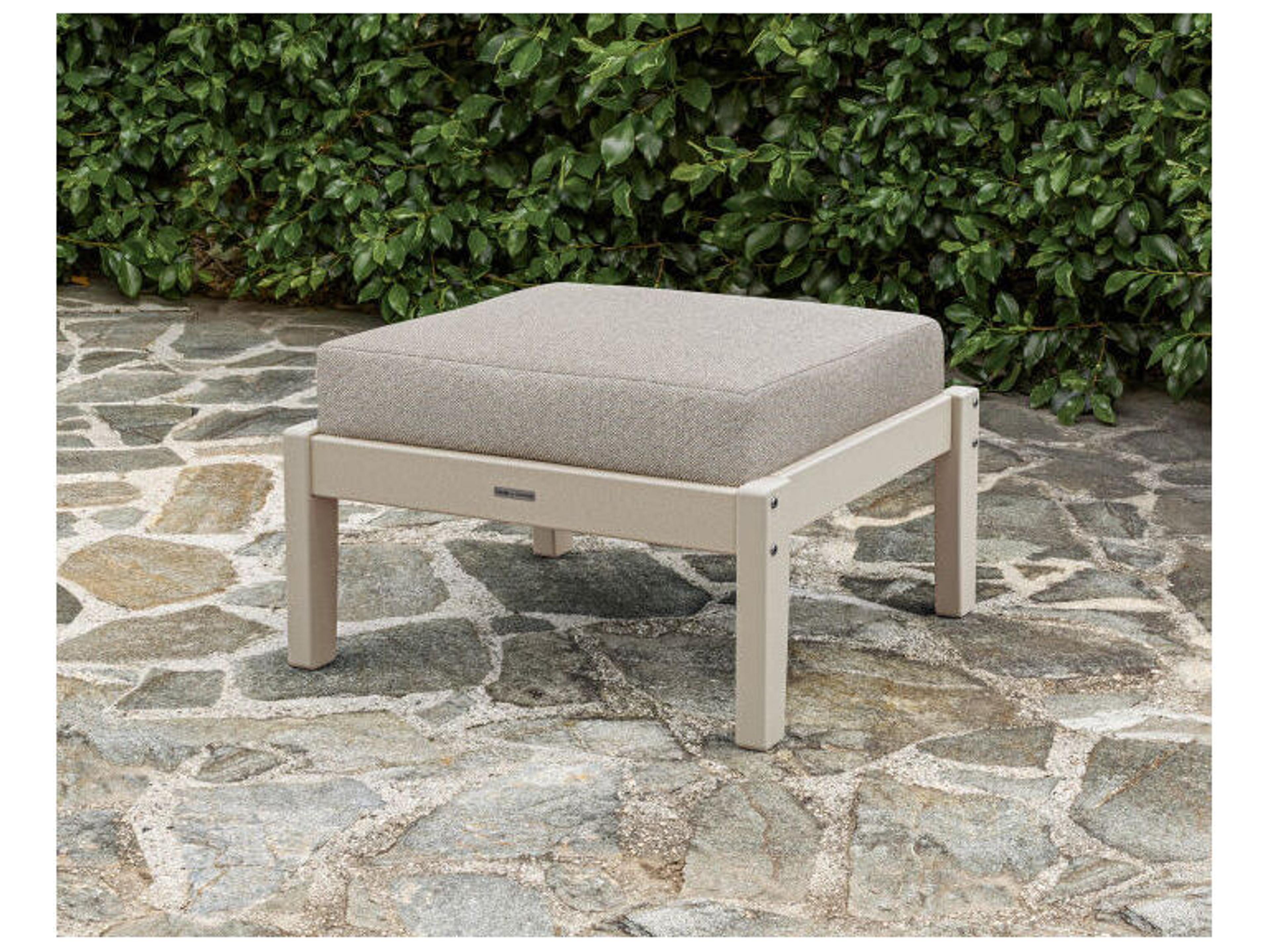 POLYWOOD® Martha Stewart by POLYWOOD® Chinoiserie Deep Seating Outdoor Patio Ottoman
