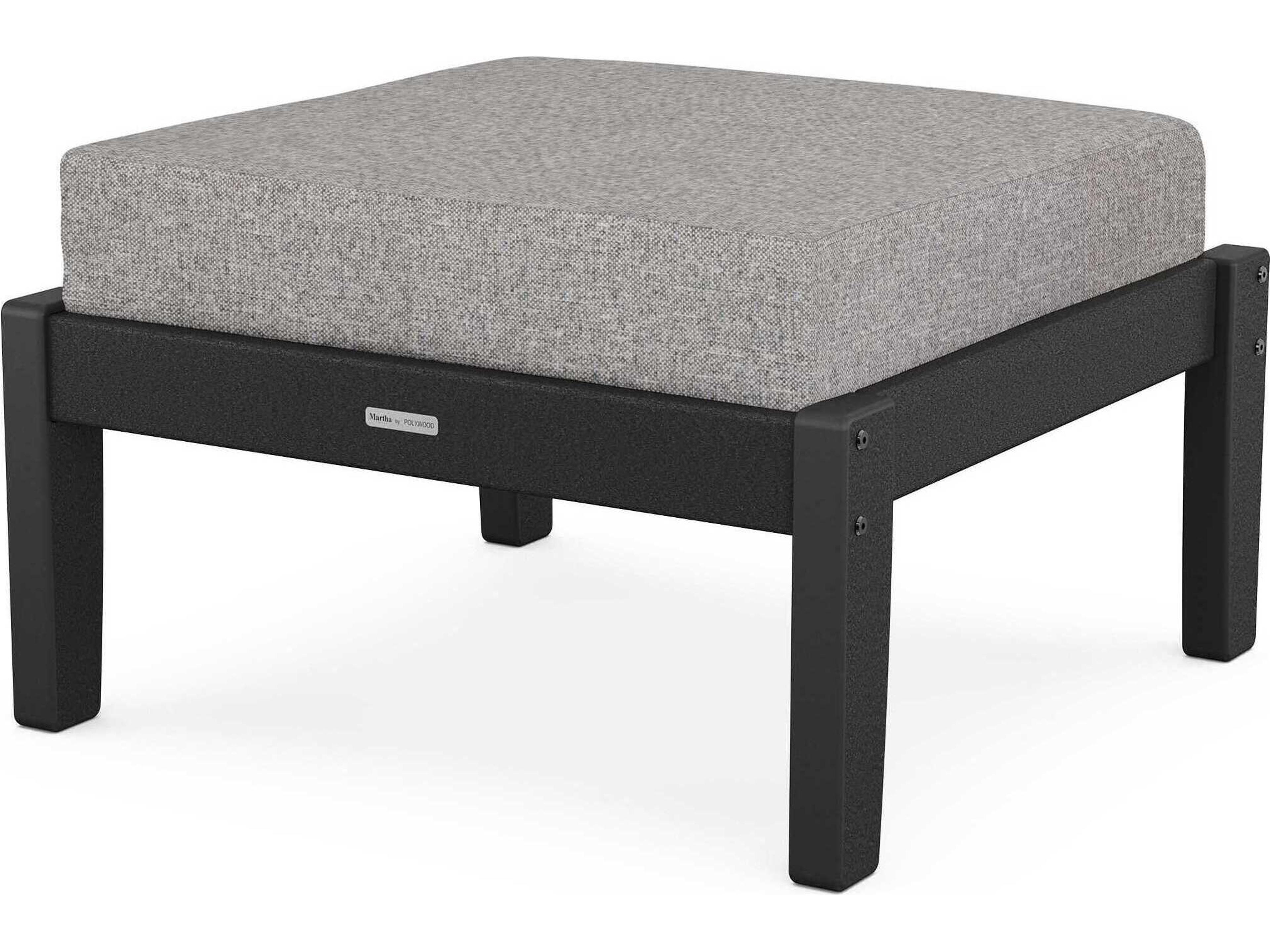 POLYWOOD® Martha Stewart by POLYWOOD® Chinoiserie Deep Seating Outdoor Patio Ottoman