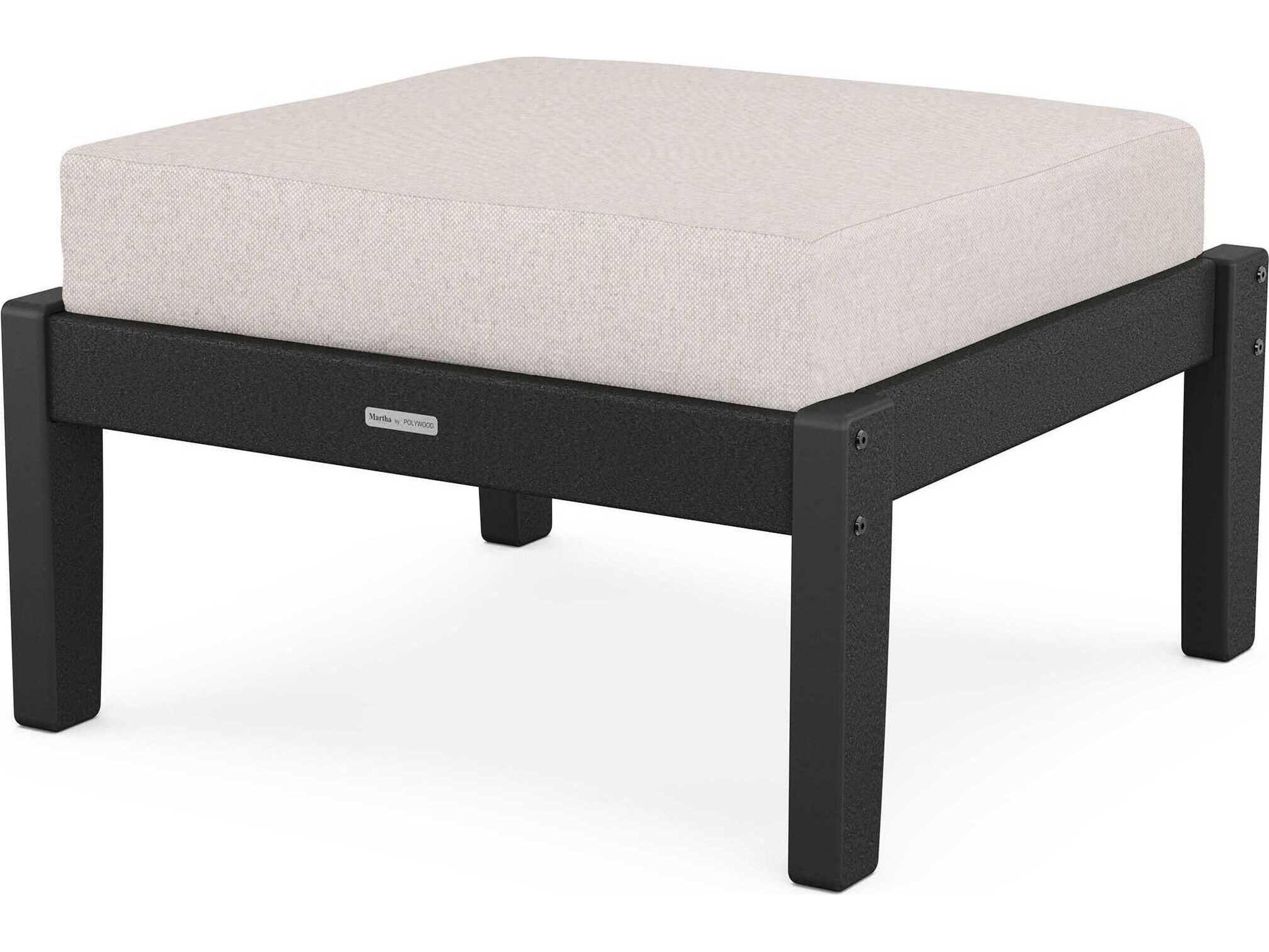 POLYWOOD® Martha Stewart by POLYWOOD® Chinoiserie Deep Seating Outdoor Patio Ottoman