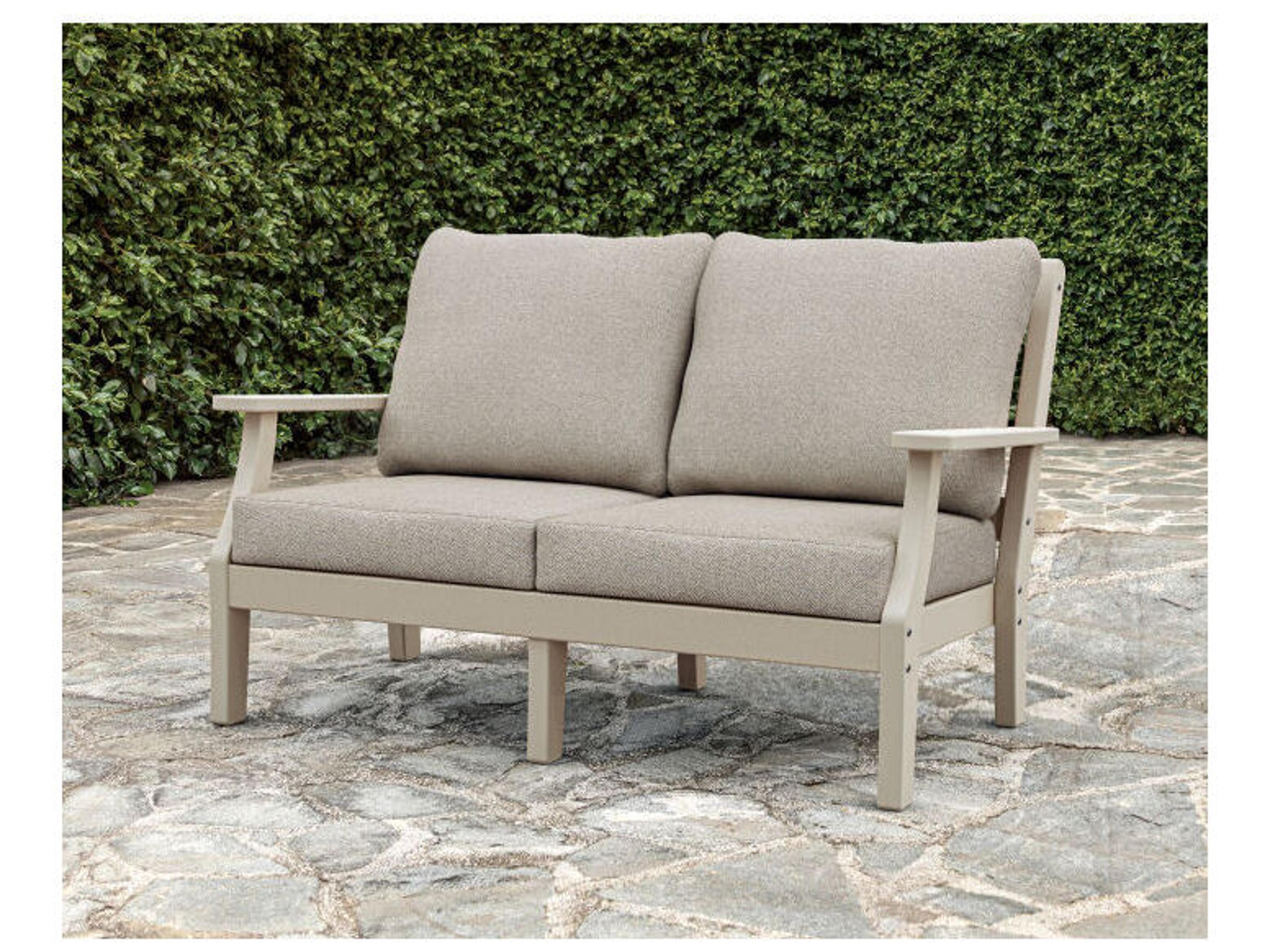 POLYWOOD® Martha Stewart by POLYWOOD® Chinoiserie Deep Seating Outdoor Patio Loveseat
