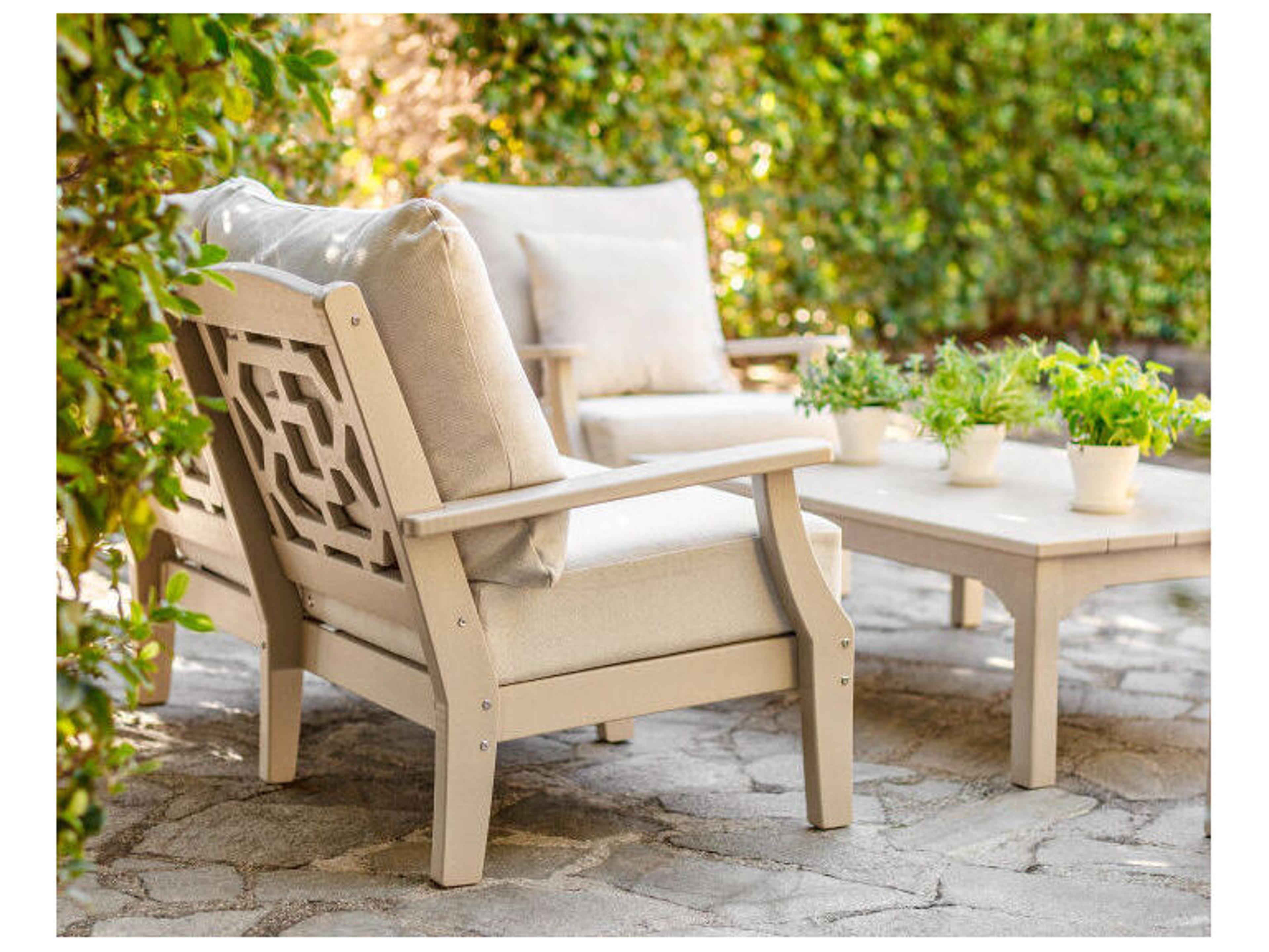 POLYWOOD® Martha Stewart by POLYWOOD® Chinoiserie Deep Seating Outdoor Patio Loveseat