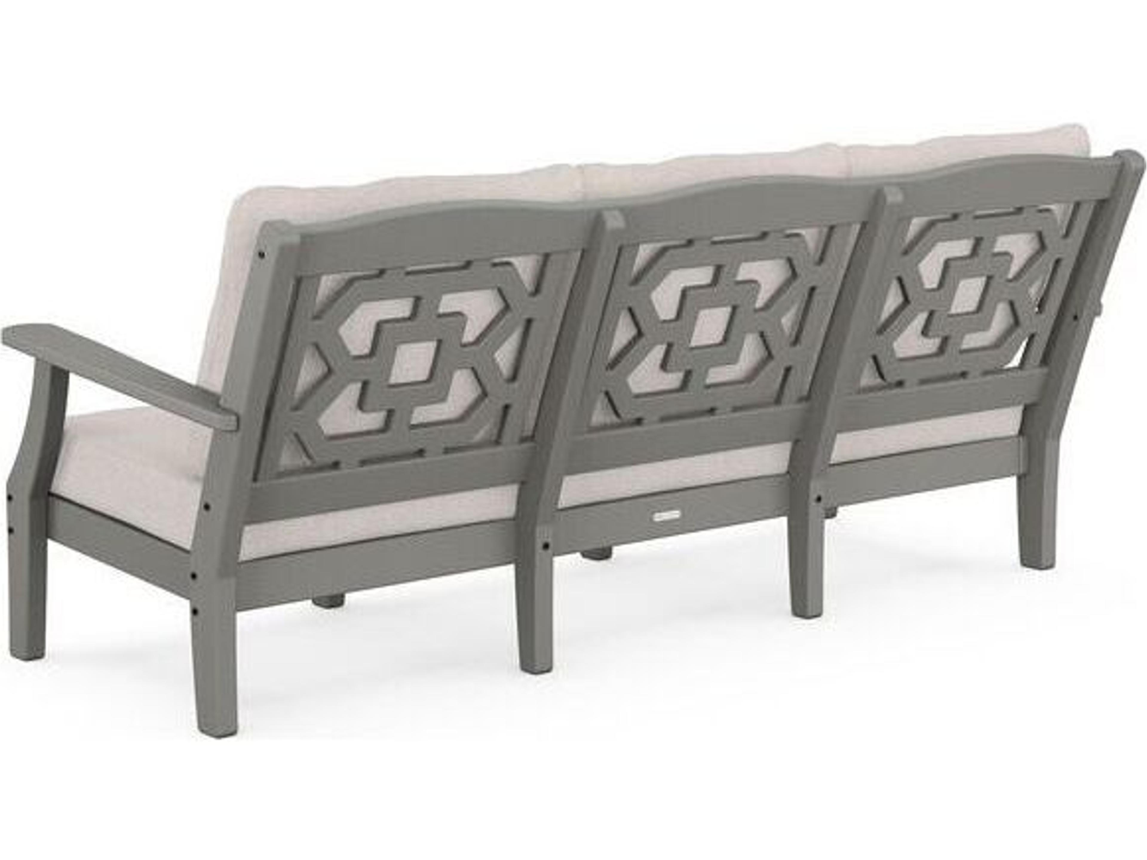 POLYWOOD® Martha Stewart by POLYWOOD® Chinoiserie Deep Seating Outdoor Patio Sofa