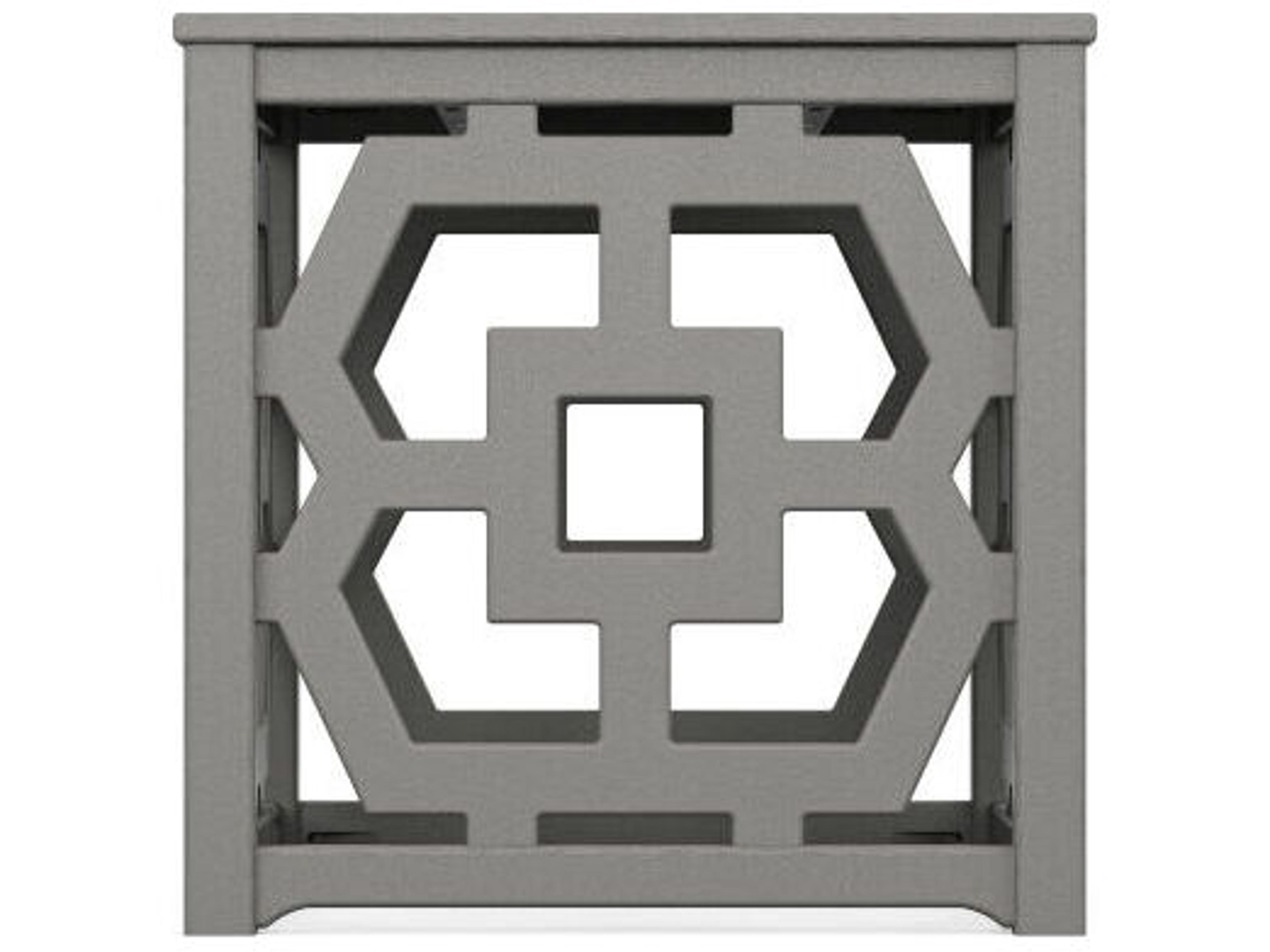 POLYWOOD® Martha Stewart Chinoiserie Umbrella Stand Accent Table