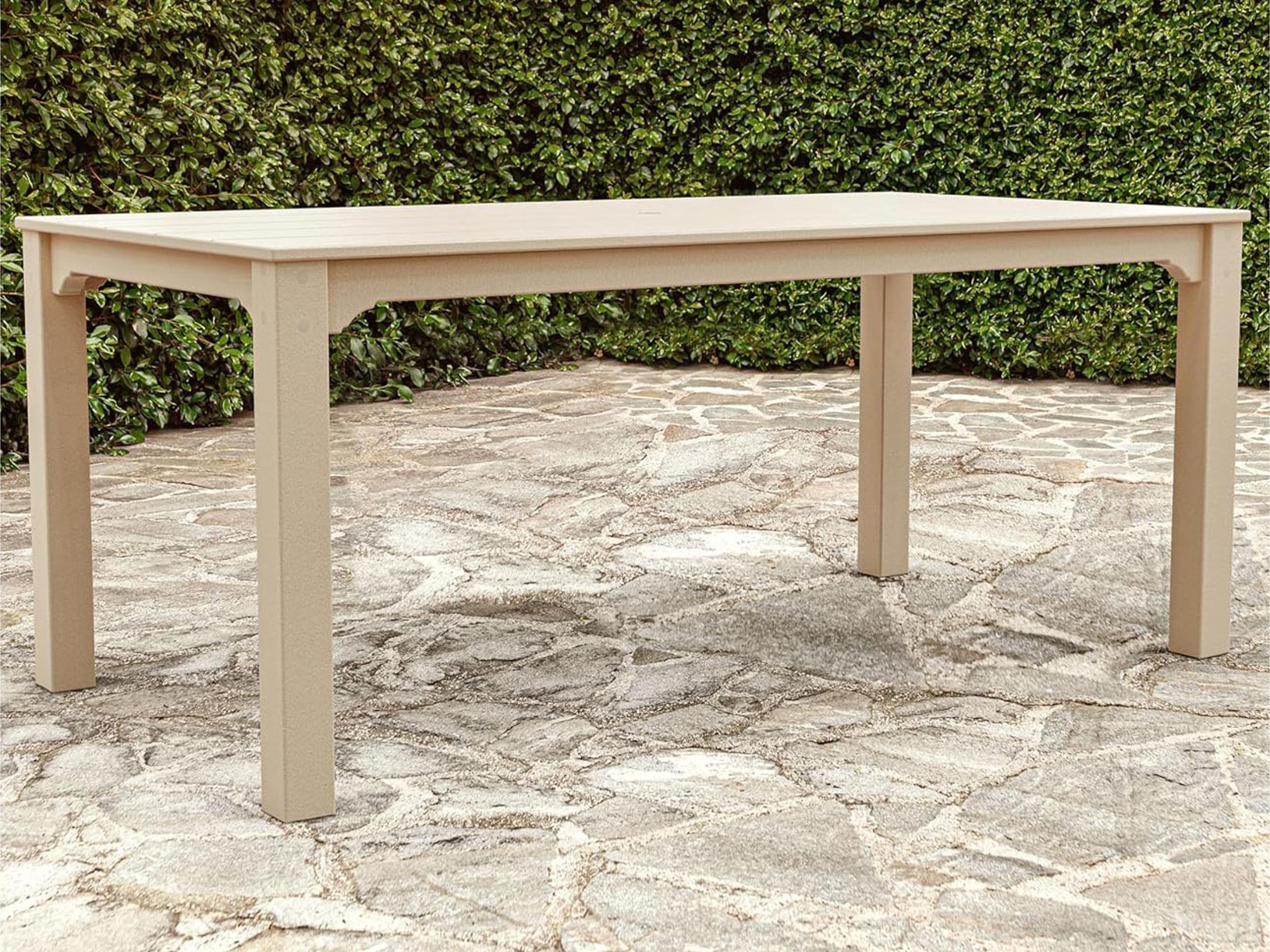 POLYWOOD® Martha Stewart Exclusive Chinoiserie Parsons Outdoor Dining Table