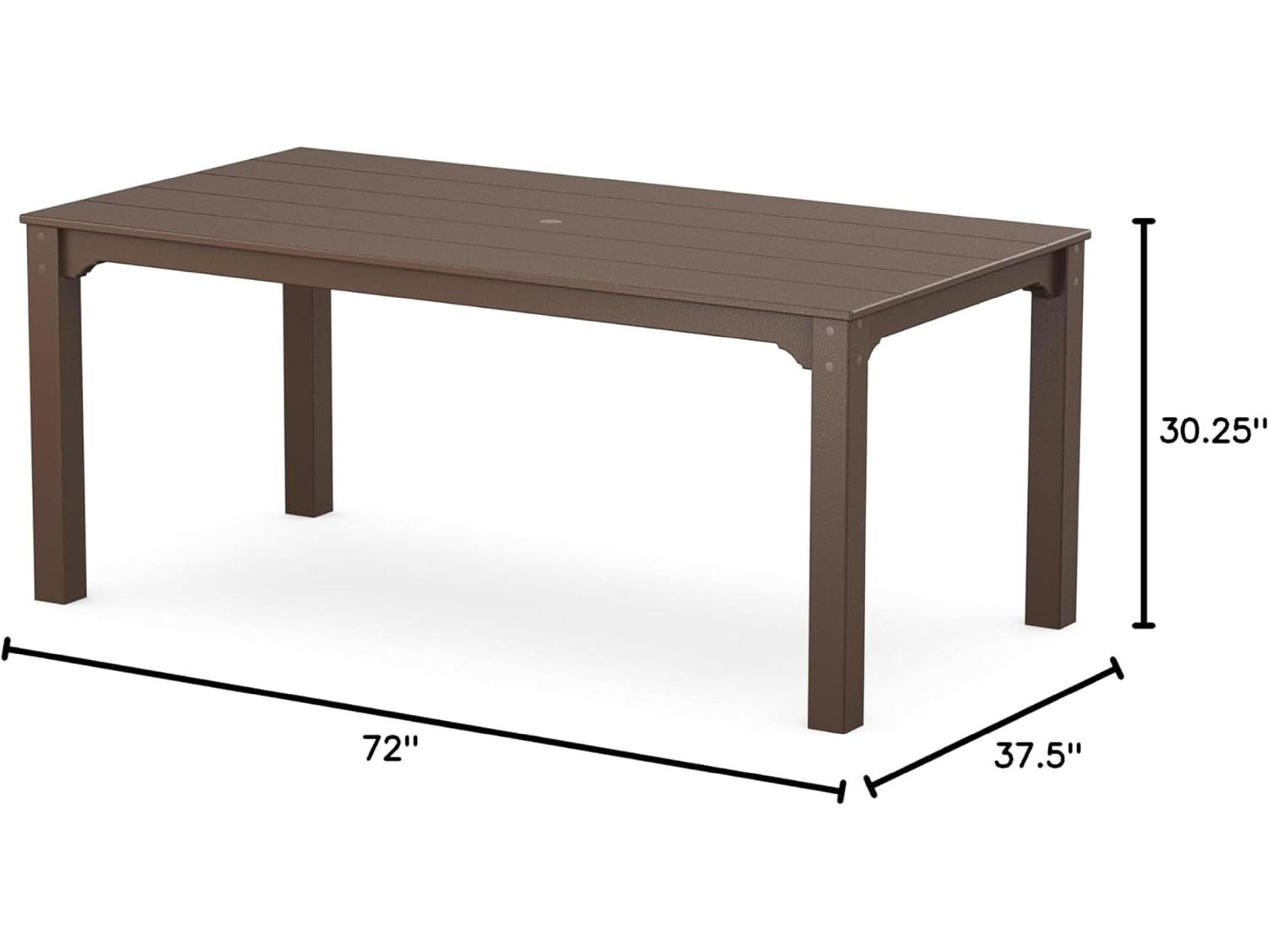 POLYWOOD® Martha Stewart Exclusive Chinoiserie Parsons Outdoor Dining Table