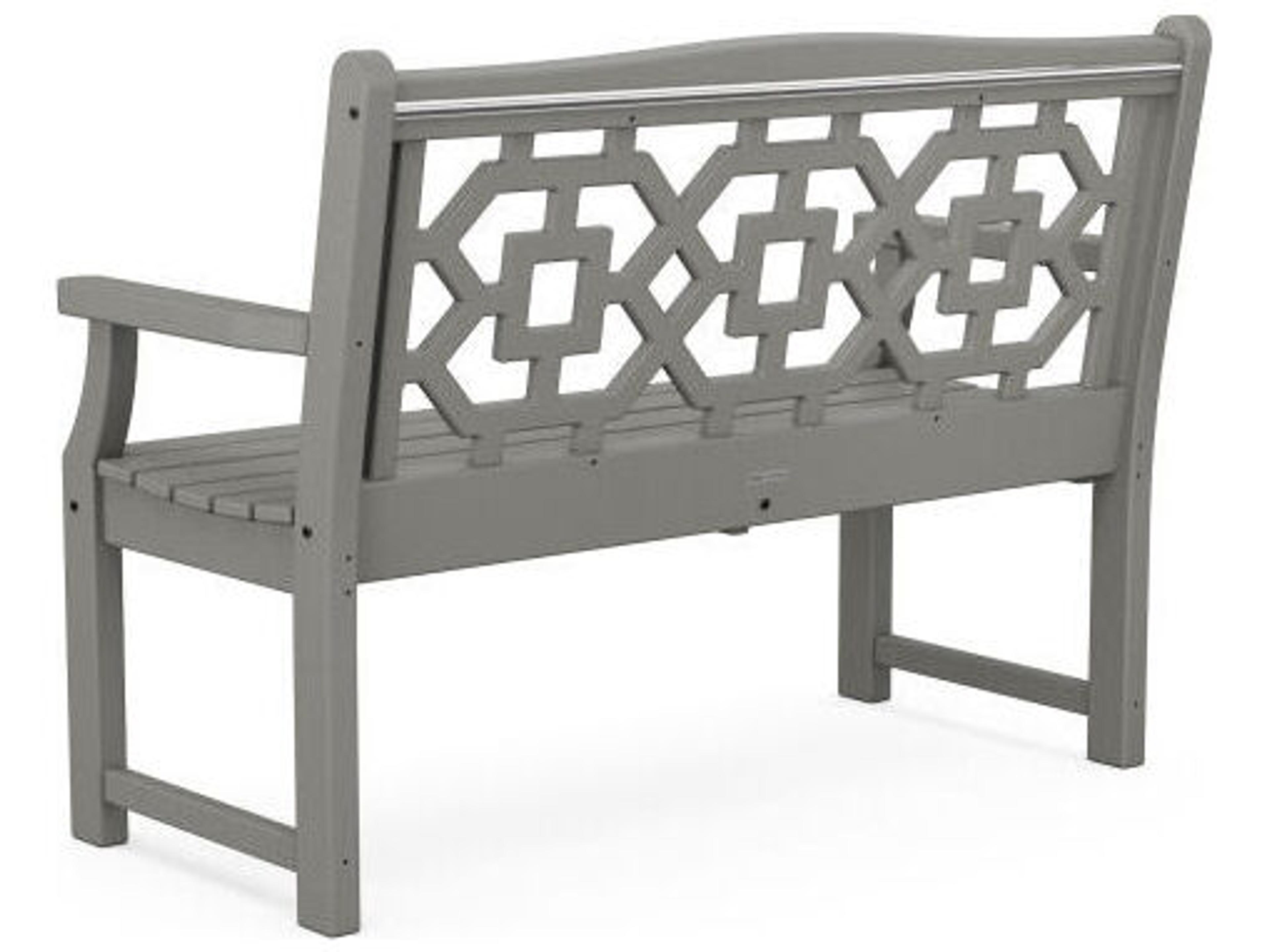 POLYWOOD® Martha Stewart by POLYWOOD® Chinoiserie 48” Garden Patio Bench