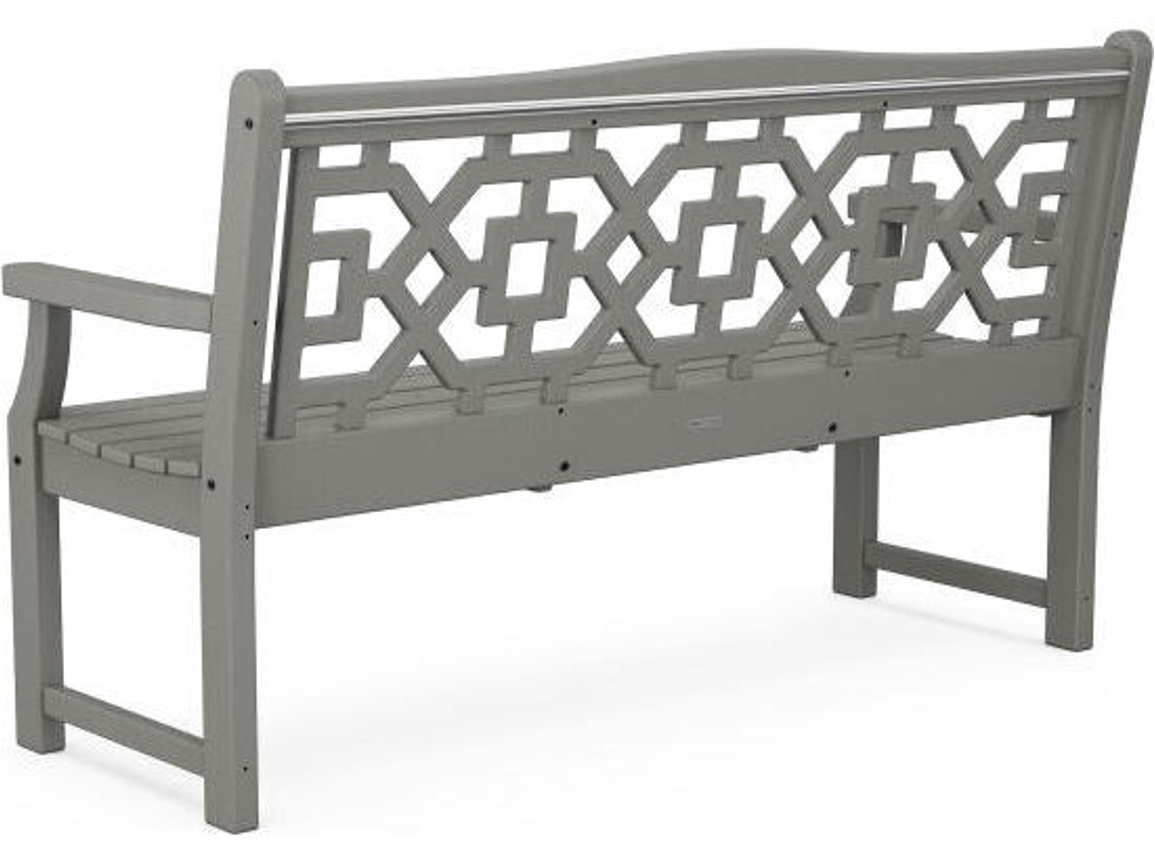 POLYWOOD® Martha Stewart by POLYWOOD® Chinoiserie 60” Garden Outdoor Bench