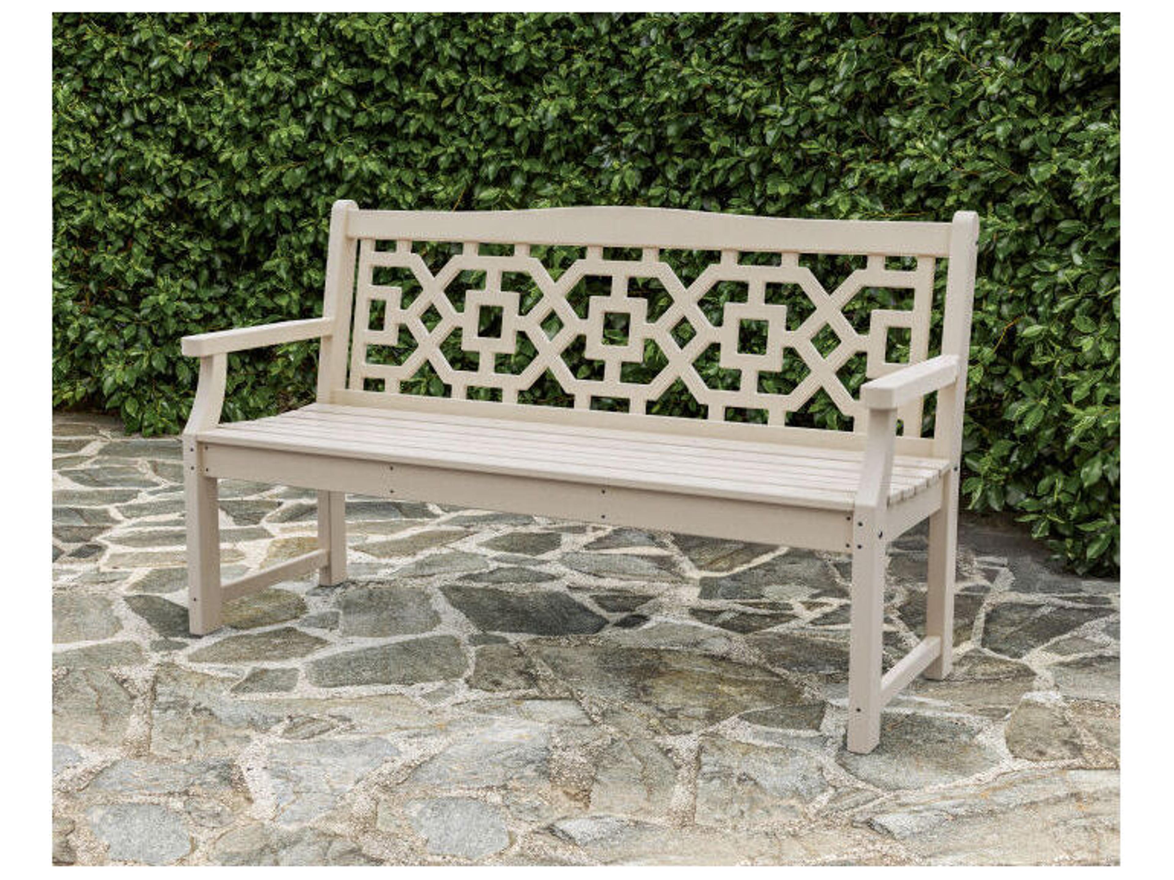 POLYWOOD® Martha Stewart by POLYWOOD® Chinoiserie 60” Garden Outdoor Bench