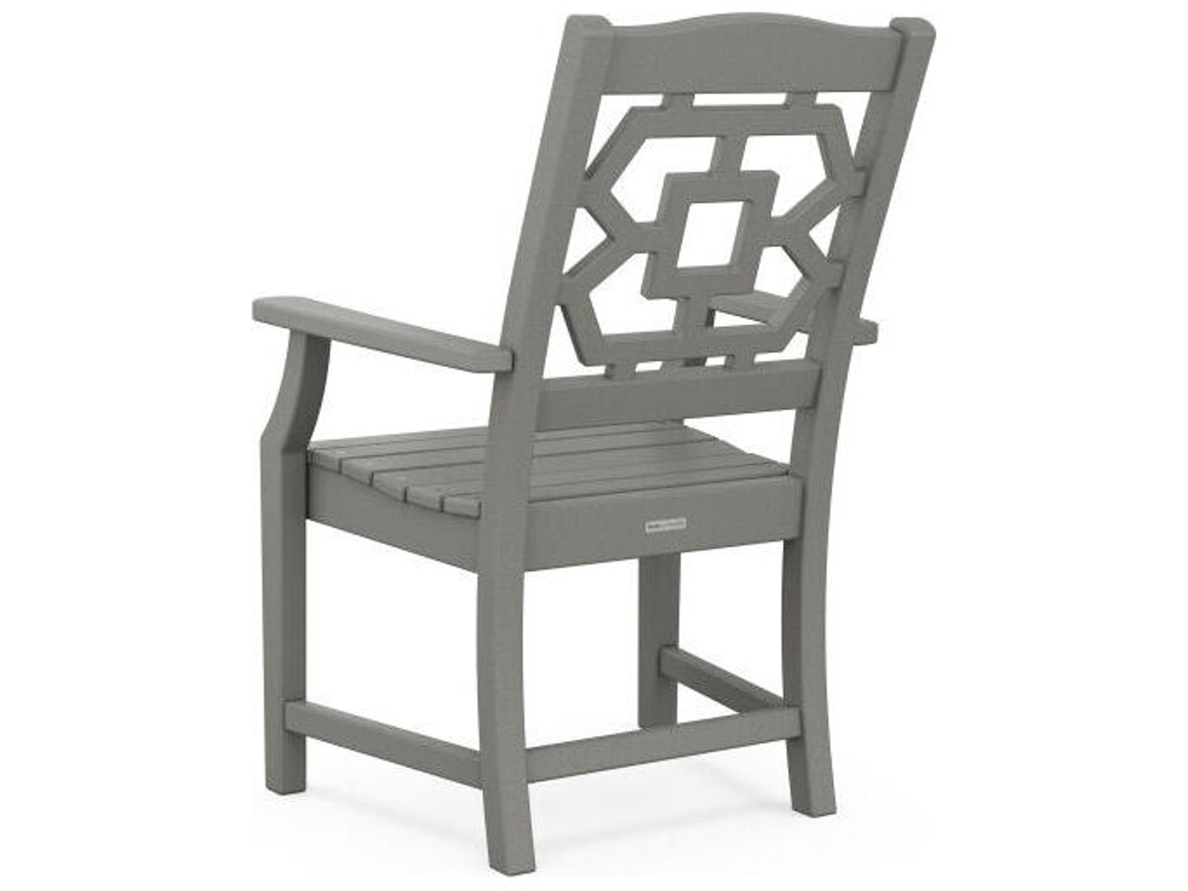 POLYWOOD® Martha Stewart by POLYWOOD® Chinoiserie Outdoor Patio Dining Arm Chair