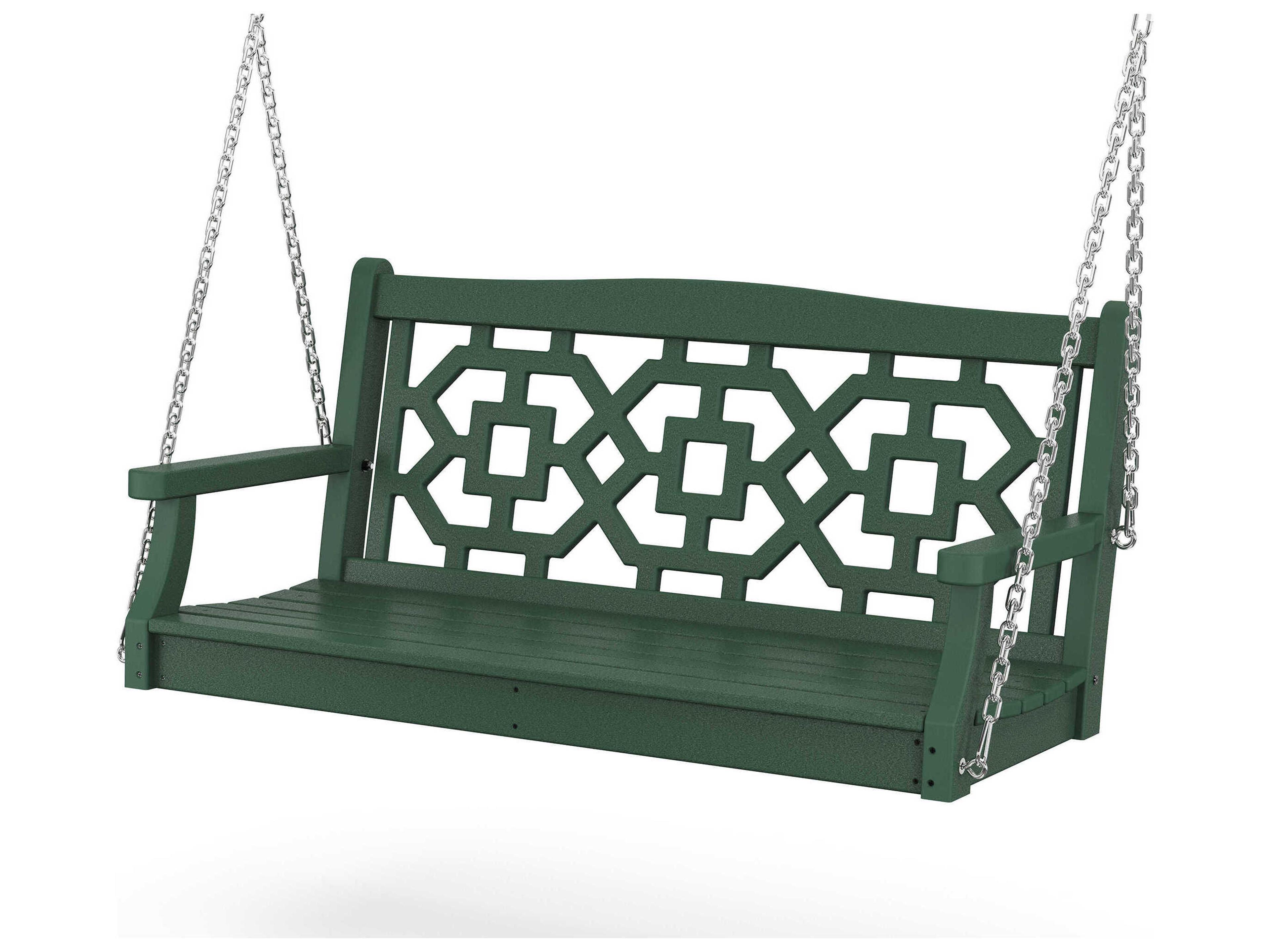 POLYWOOD® Martha Stewart by POLYWOOD® Chinoiserie 48” Patio Swing