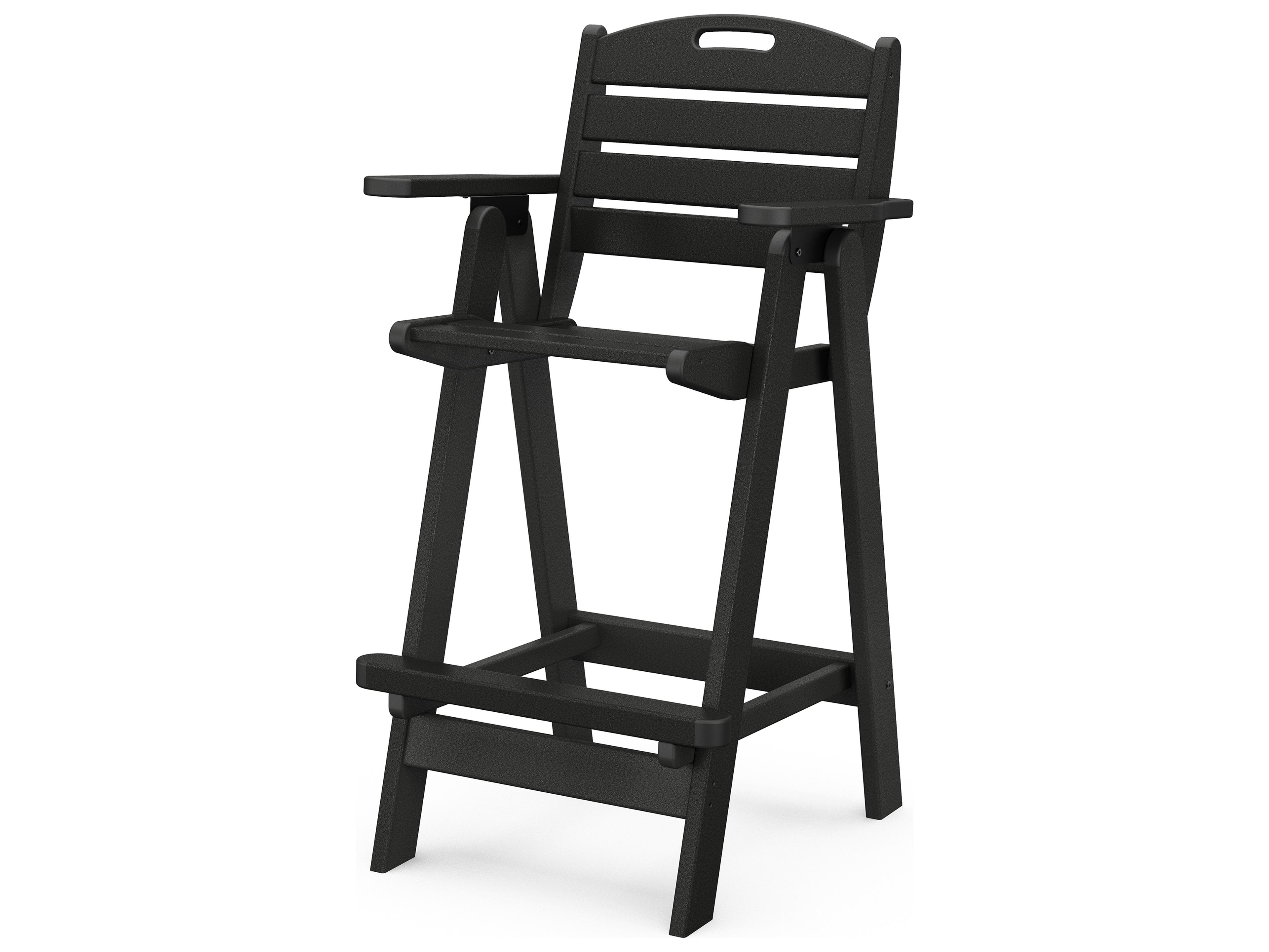 POLYWOOD® Nautical Recycled Plastic Patio Bar Chair