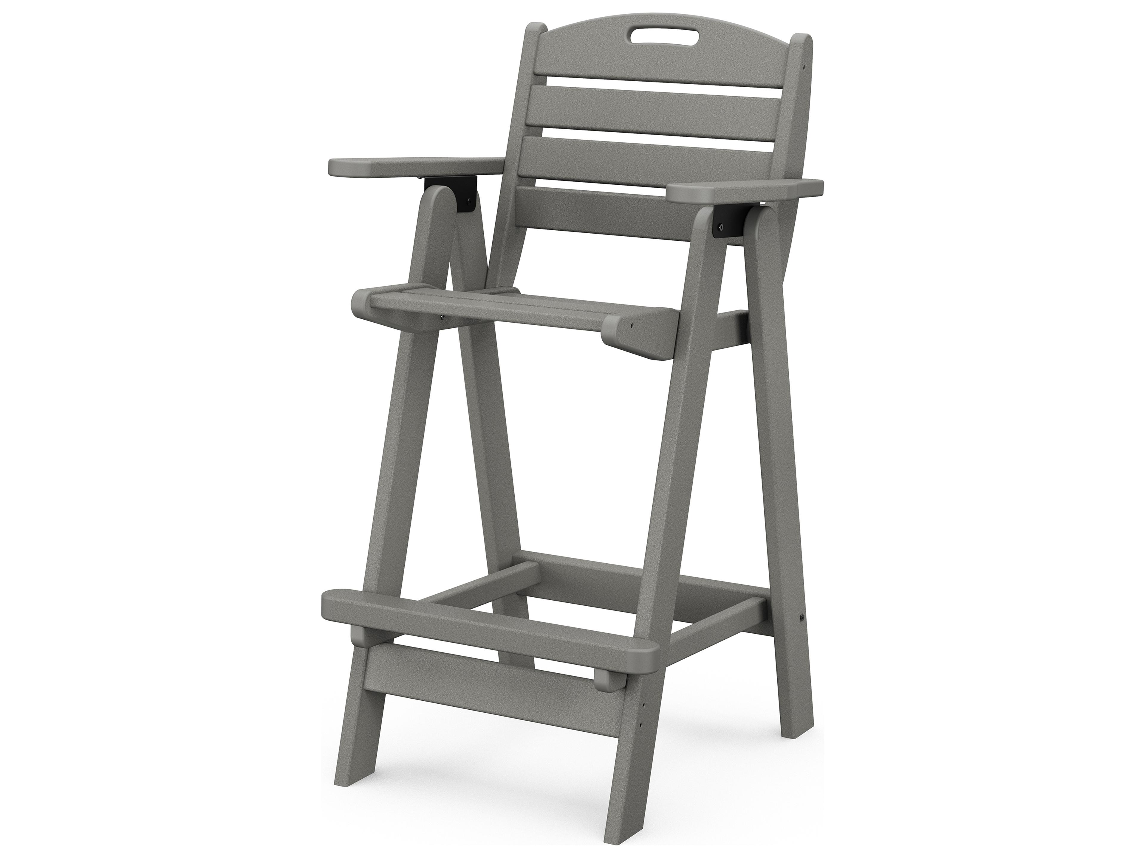 POLYWOOD® Nautical Recycled Plastic Patio Bar Chair