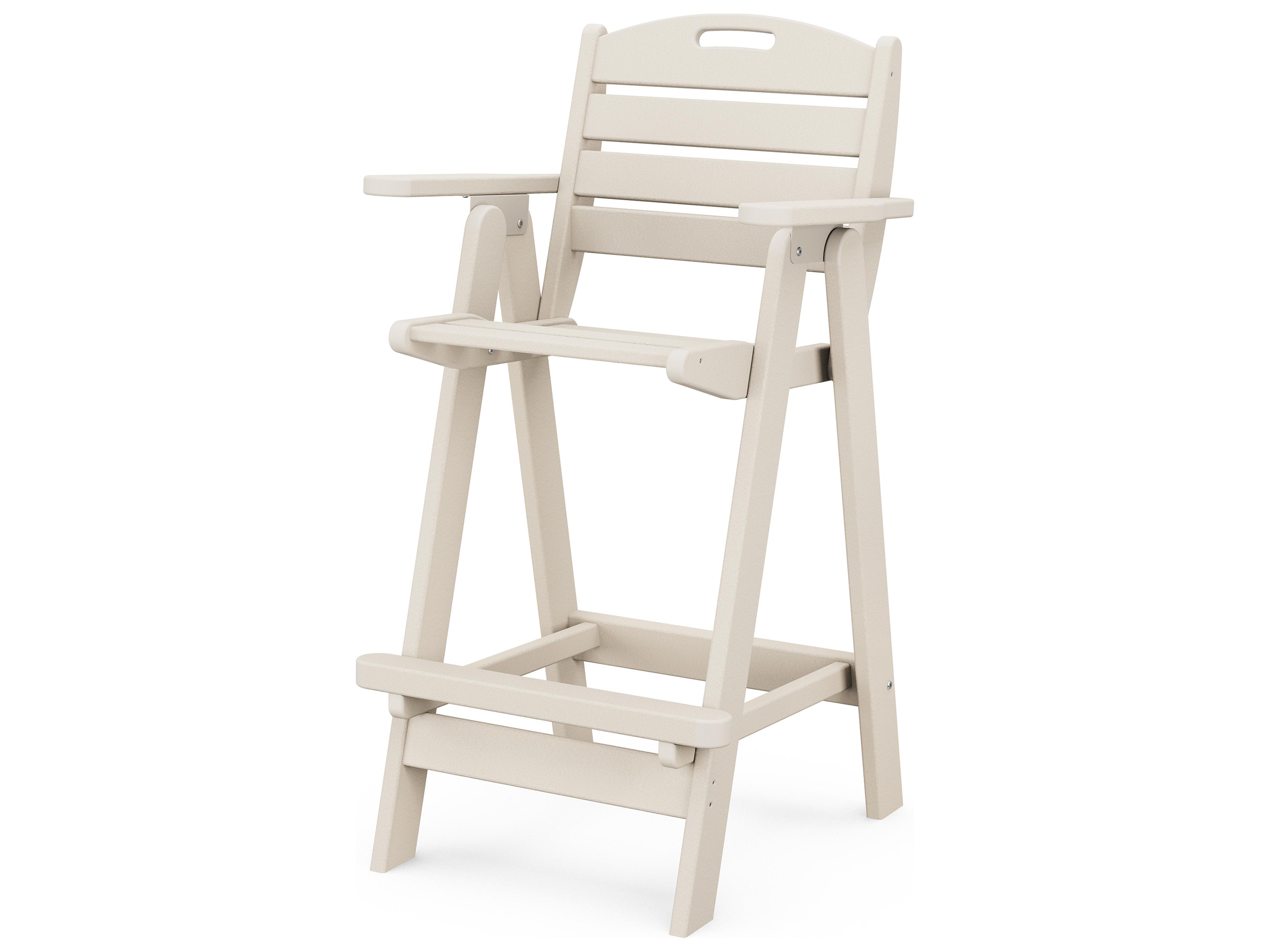POLYWOOD® Nautical Recycled Plastic Patio Bar Chair