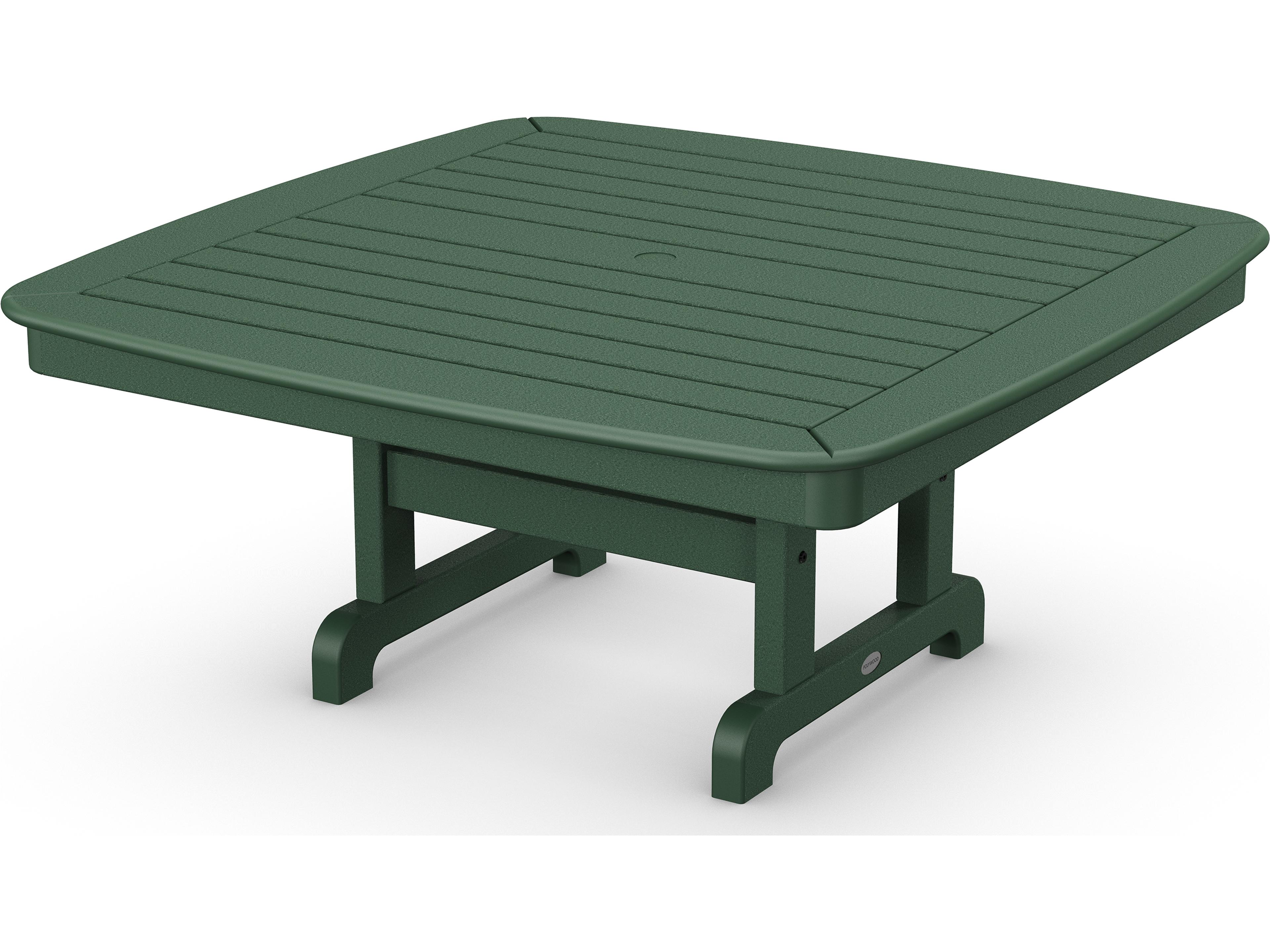 POLYWOOD® Nautical Recycled Plastic Square Outdoor Conversation Table