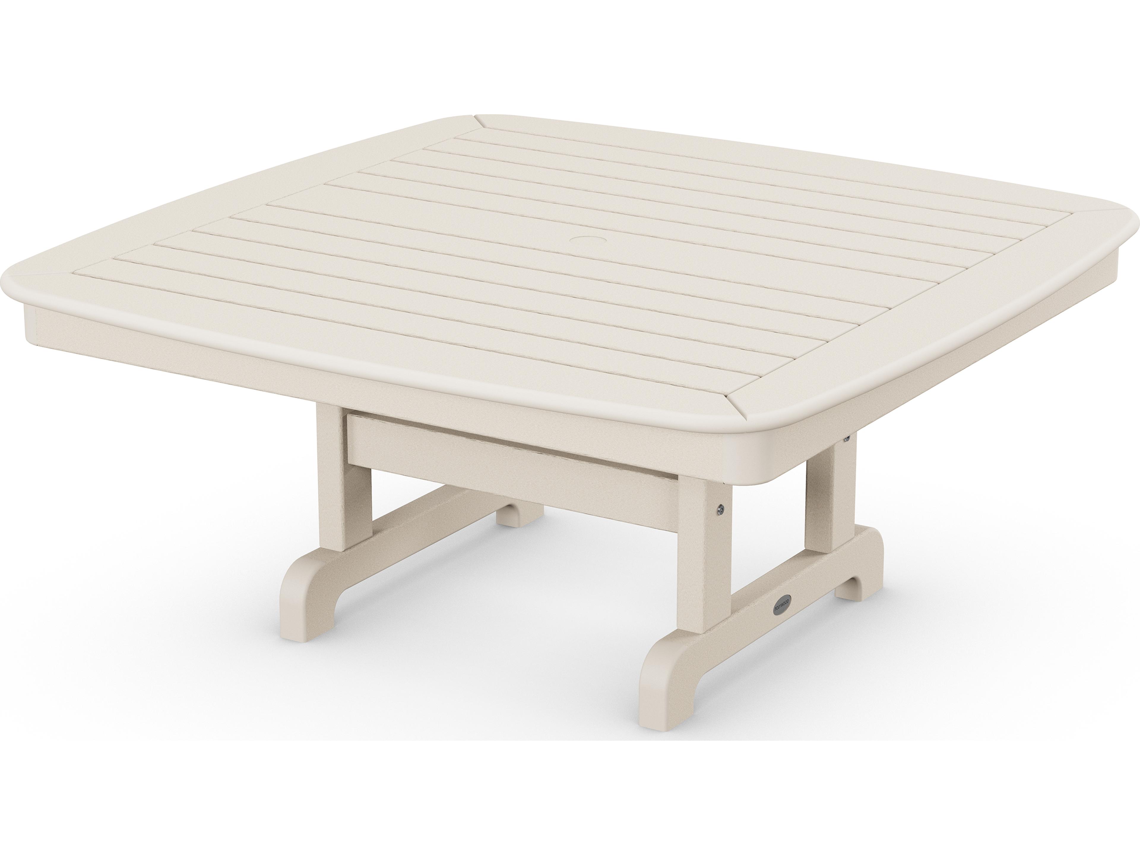 POLYWOOD® Nautical Recycled Plastic Square Outdoor Conversation Table