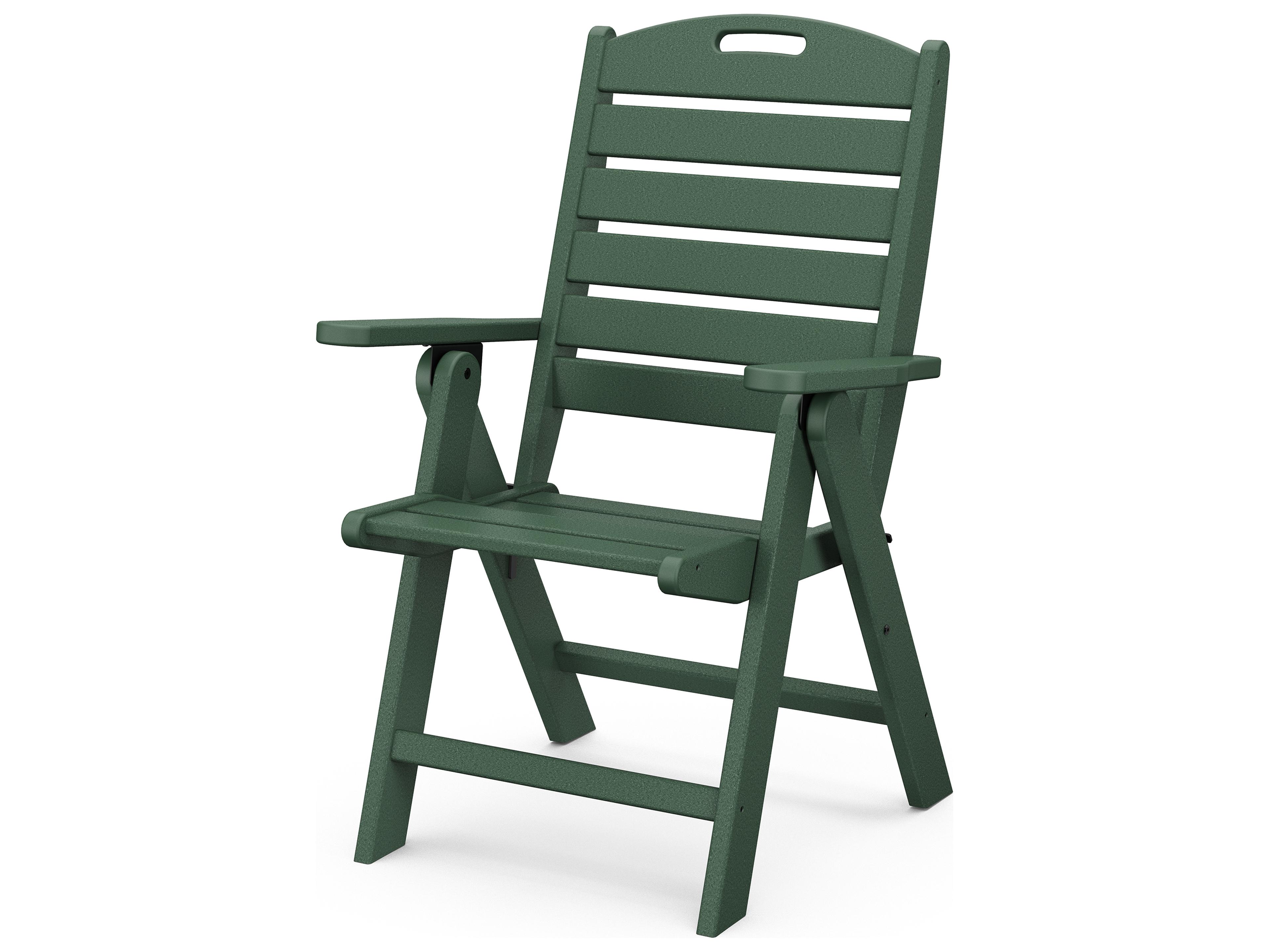 POLYWOOD® Nautical Recycled Plastic Highback Outdoor Lounge Chair