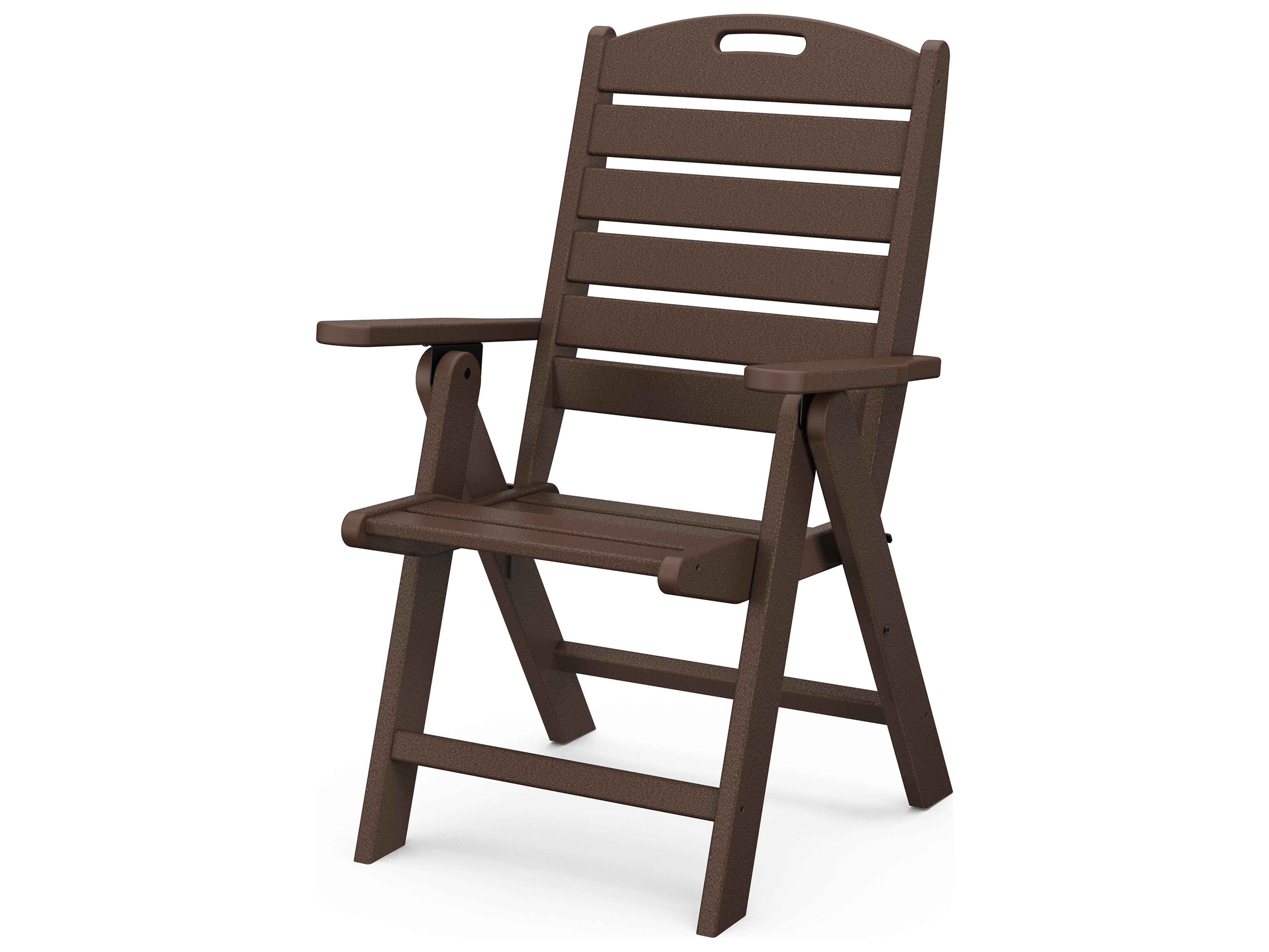POLYWOOD® Nautical Recycled Plastic Highback Outdoor Lounge Chair