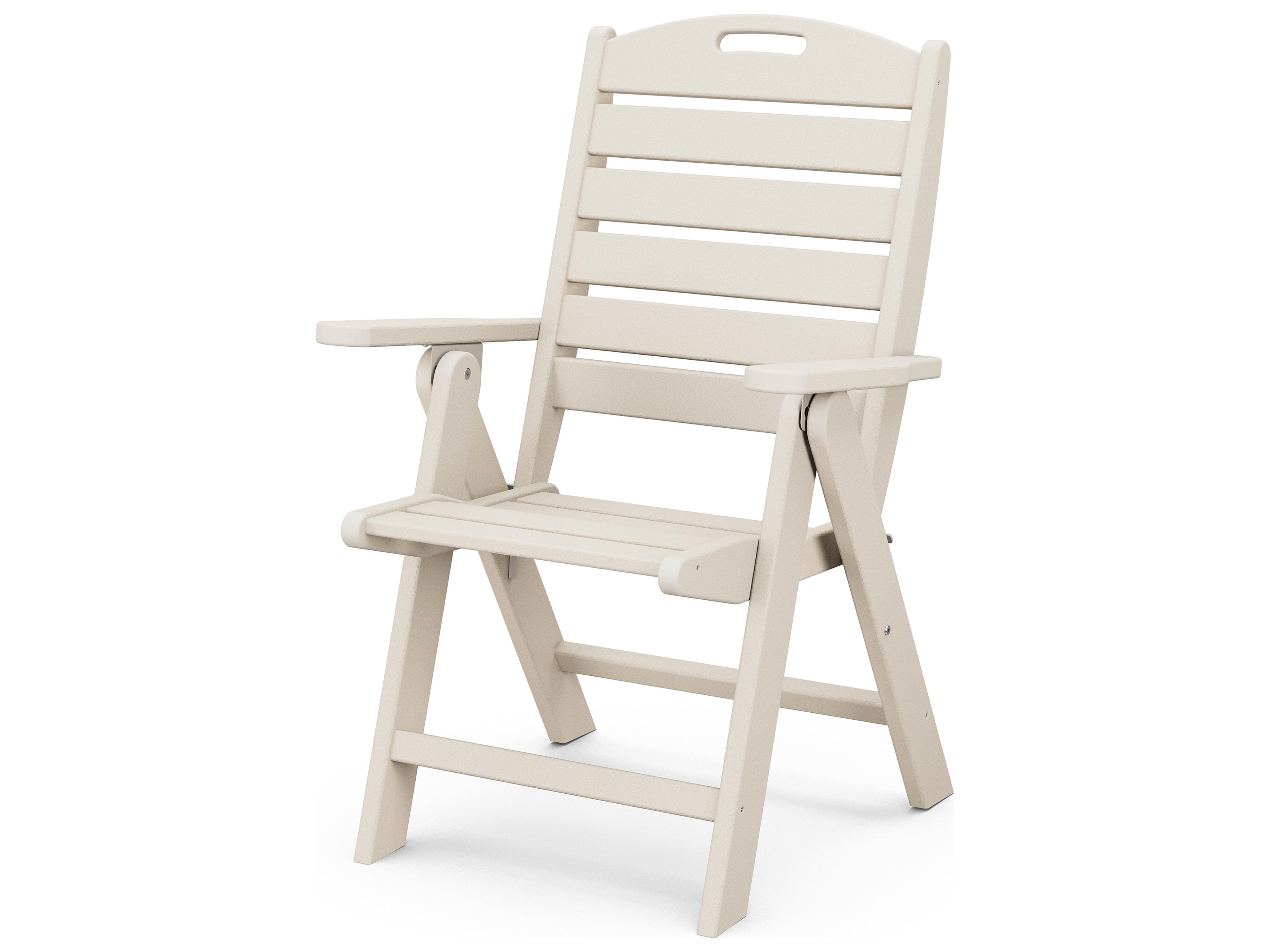 POLYWOOD® Nautical Recycled Plastic Highback Outdoor Lounge Chair
