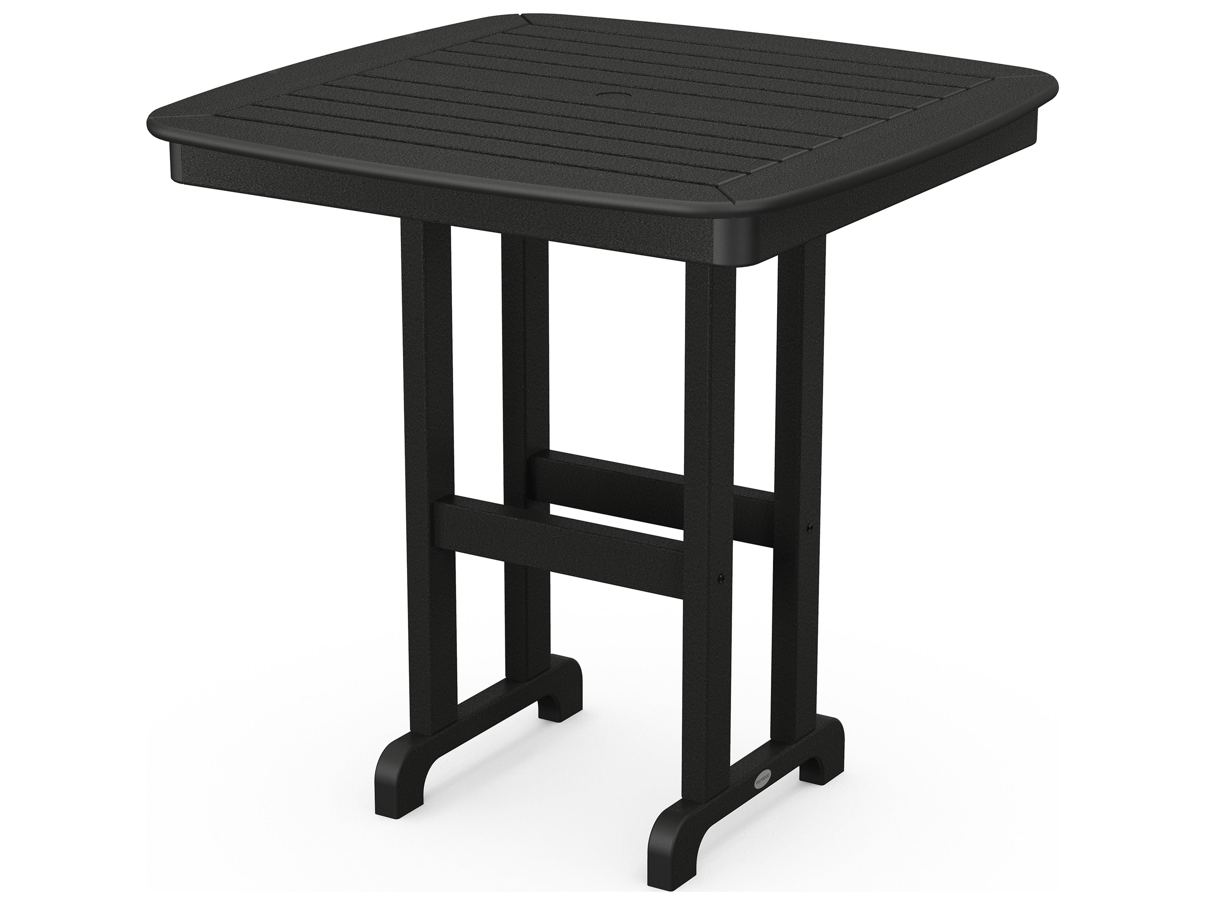 Nautical Recycled Plastic Square Outdoor Counter Table