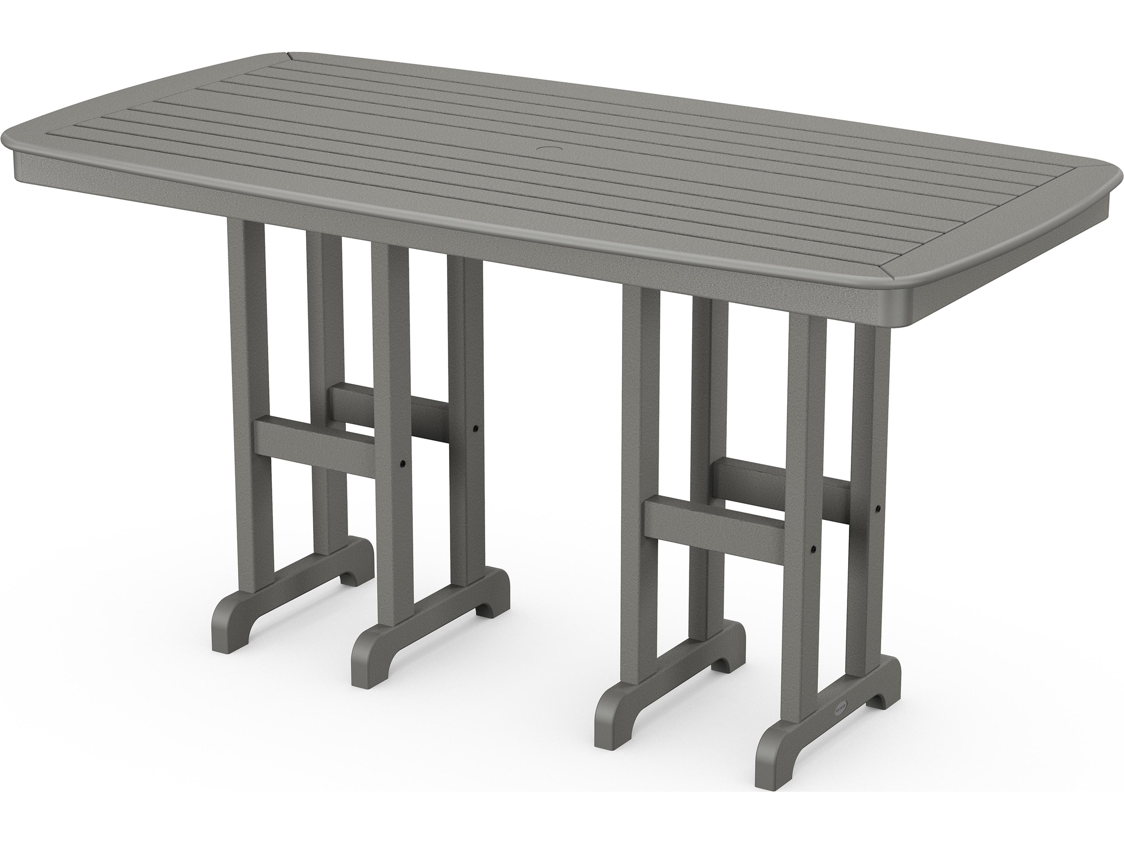 POLYWOOD® Nautical Recycled Plastic Rectangular Outdoor Patio Counter Table