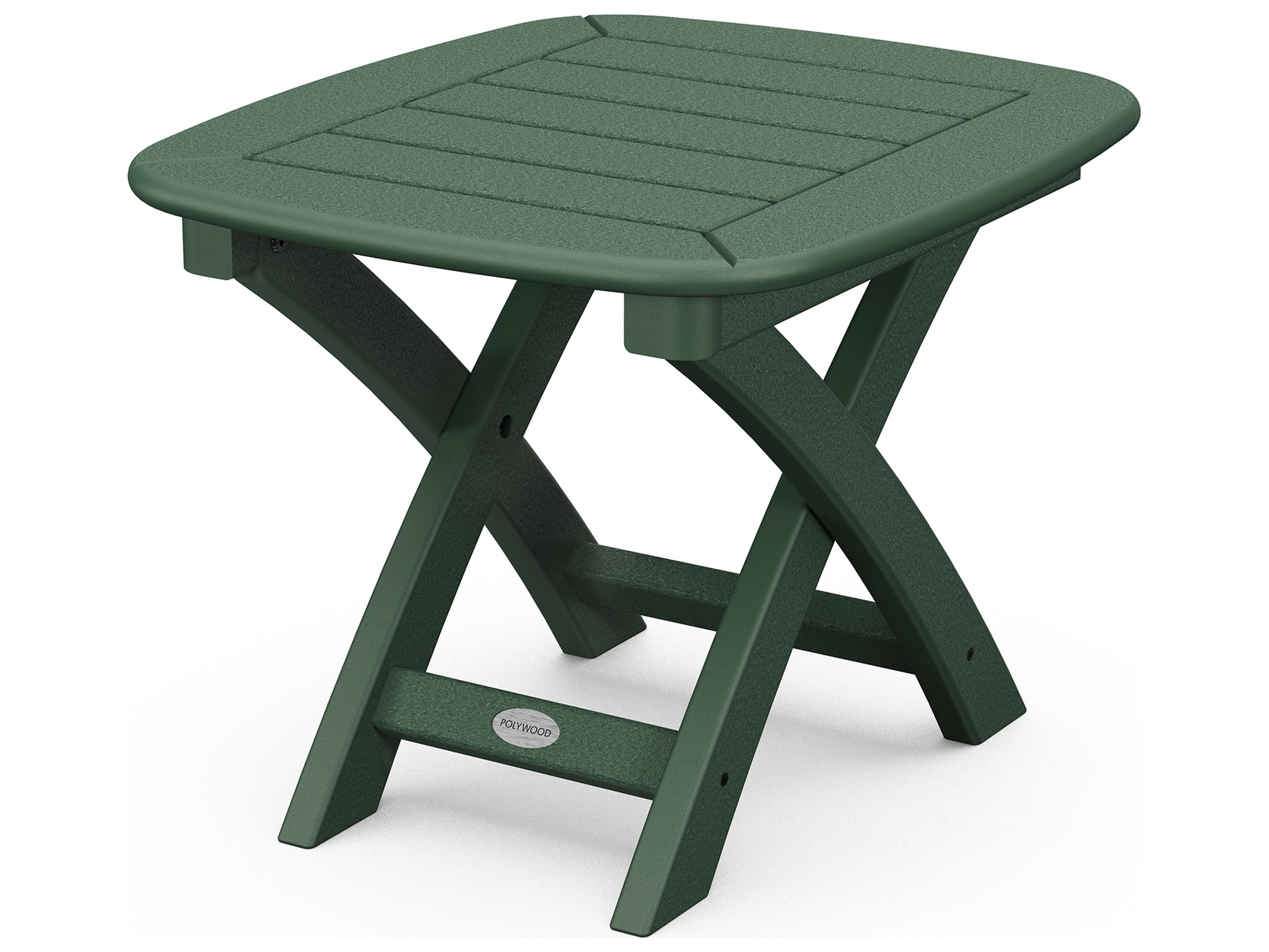 POLYWOOD® Nautical Recycled Plastic Rectangular Patio End Table