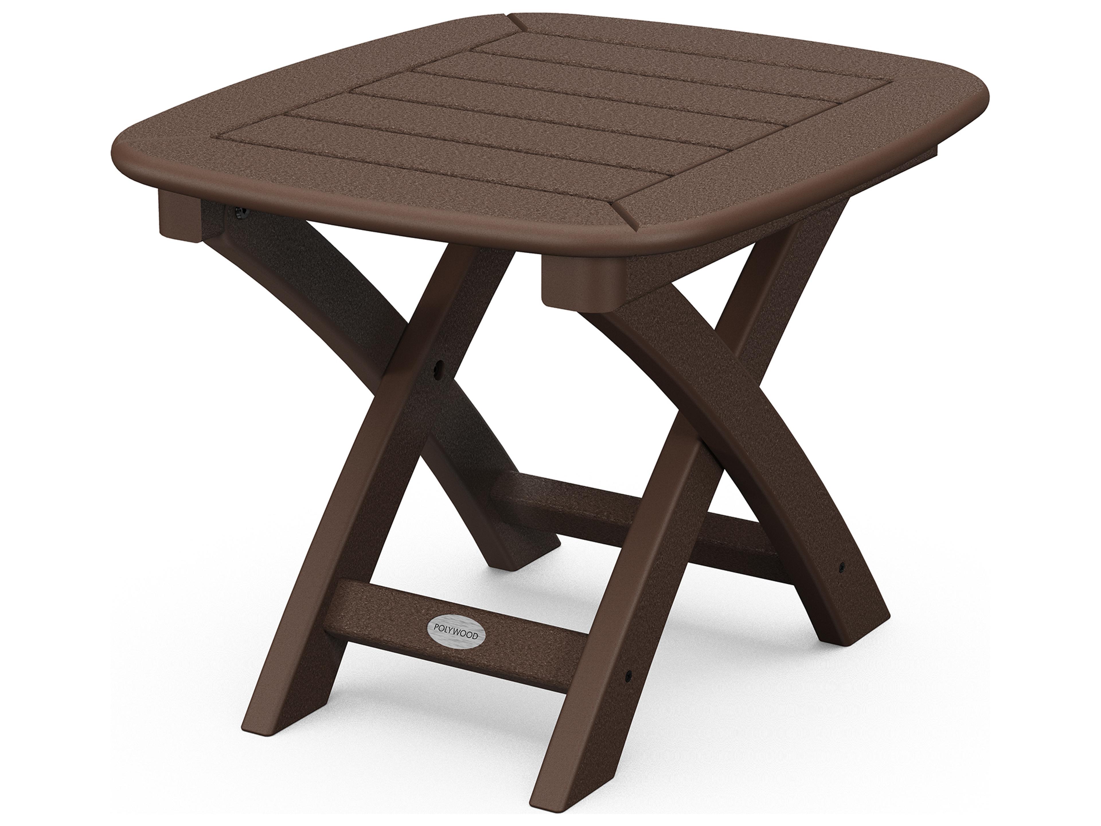 POLYWOOD® Nautical Recycled Plastic Rectangular Patio End Table