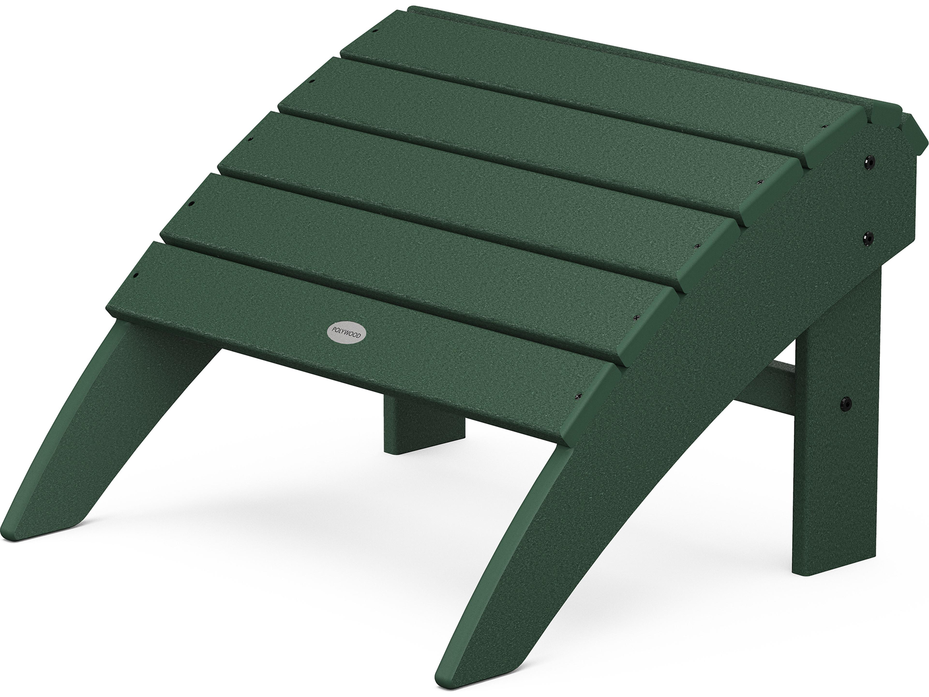 POLYWOOD® Vineyard Recycled Plastic Curved Outdoor Patio Ottoman