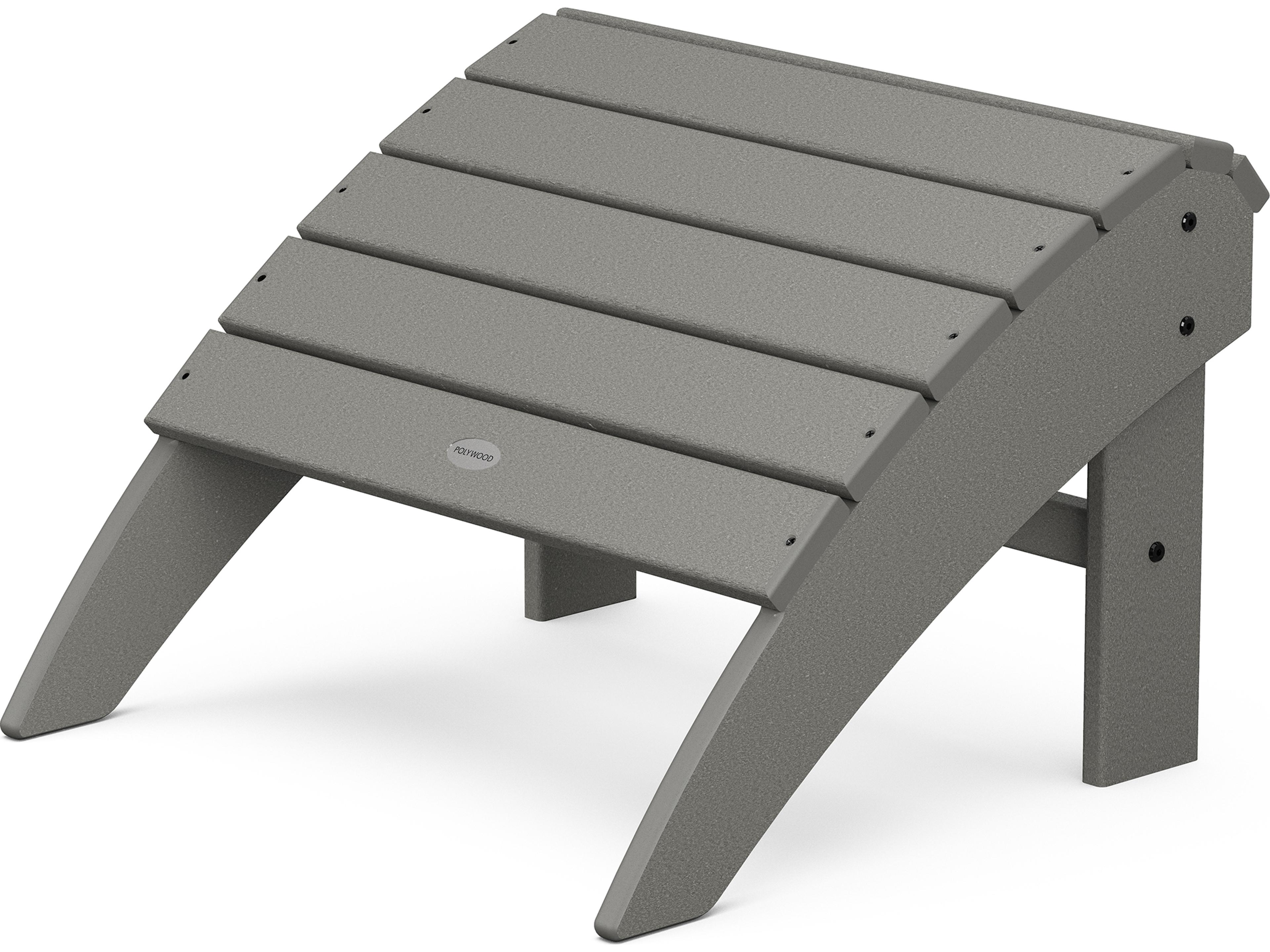 POLYWOOD® Vineyard Recycled Plastic Curved Outdoor Patio Ottoman