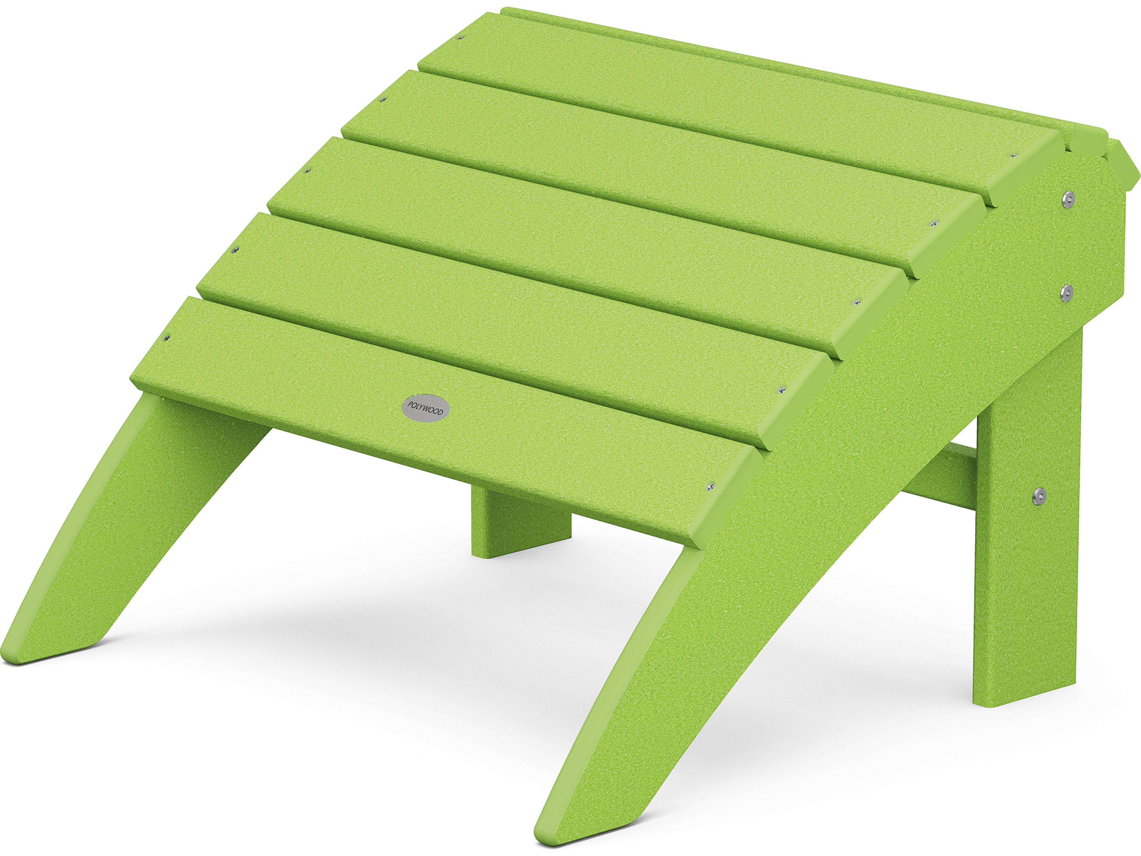 POLYWOOD® Vineyard Recycled Plastic Curved Outdoor Patio Ottoman