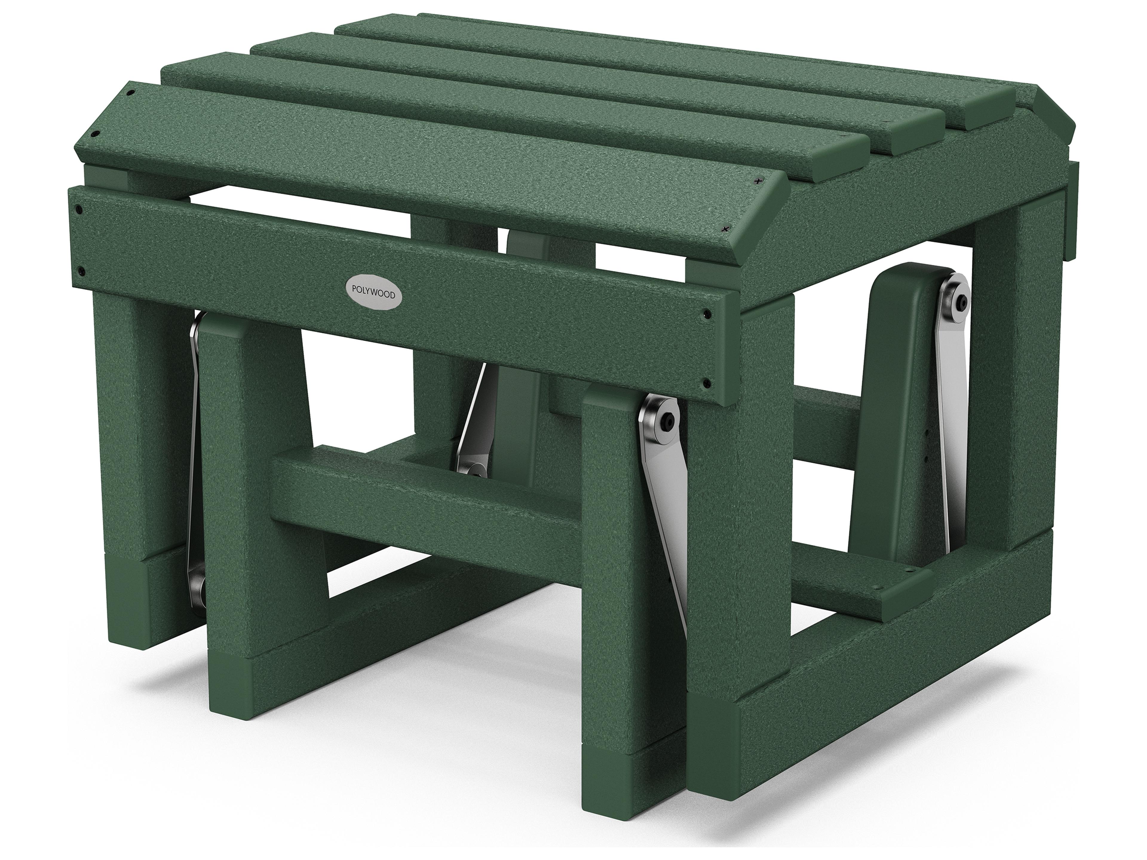 POLYWOOD® Classic Adirondack Recycled Plastic Glider Outdoor Ottoman