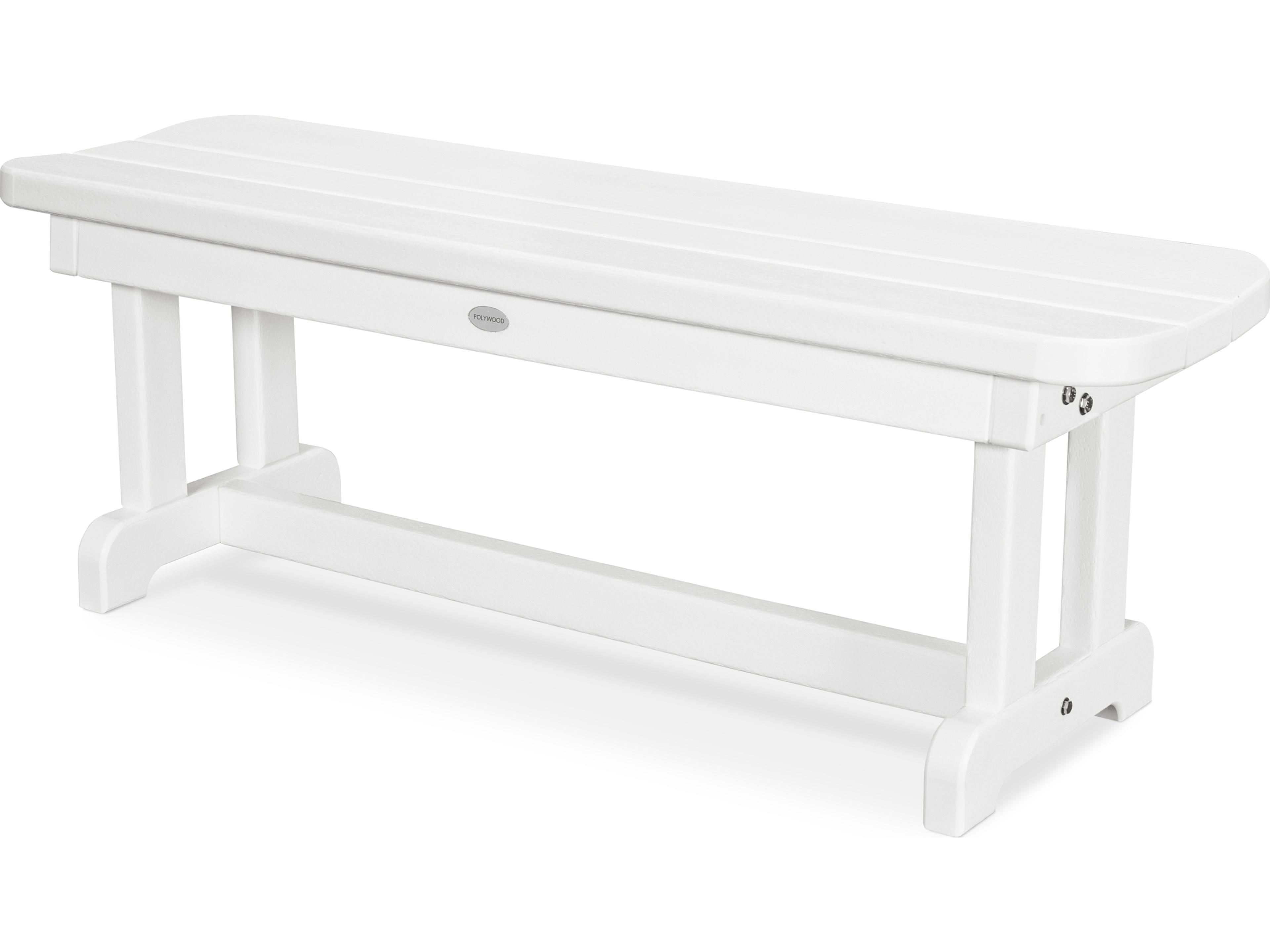 POLYWOOD® Park Recycled Plastic 48 Backless Outdoor Patio Bench