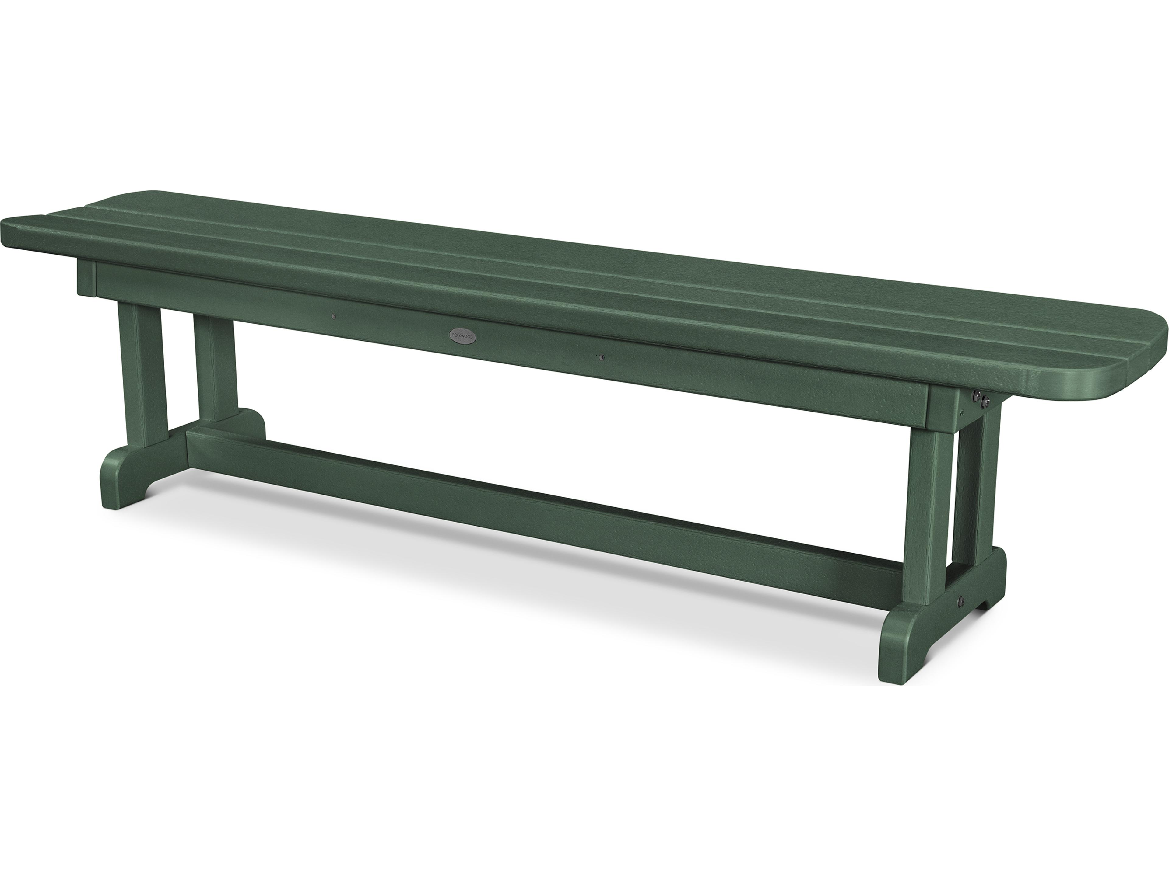 POLYWOOD® Park Recycled Plastic 72 Backless Patio Bench