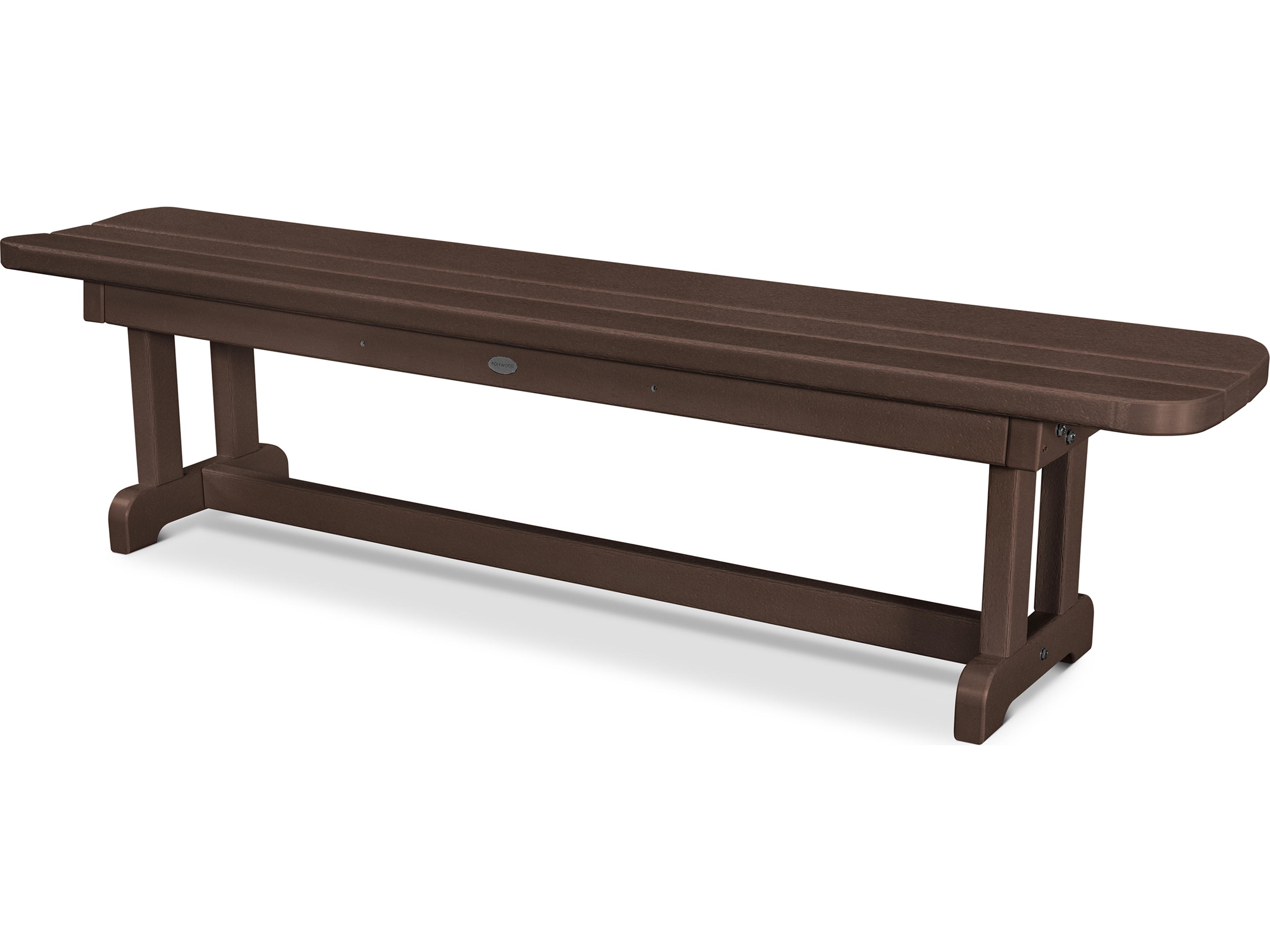 POLYWOOD® Park Recycled Plastic 72 Backless Patio Bench