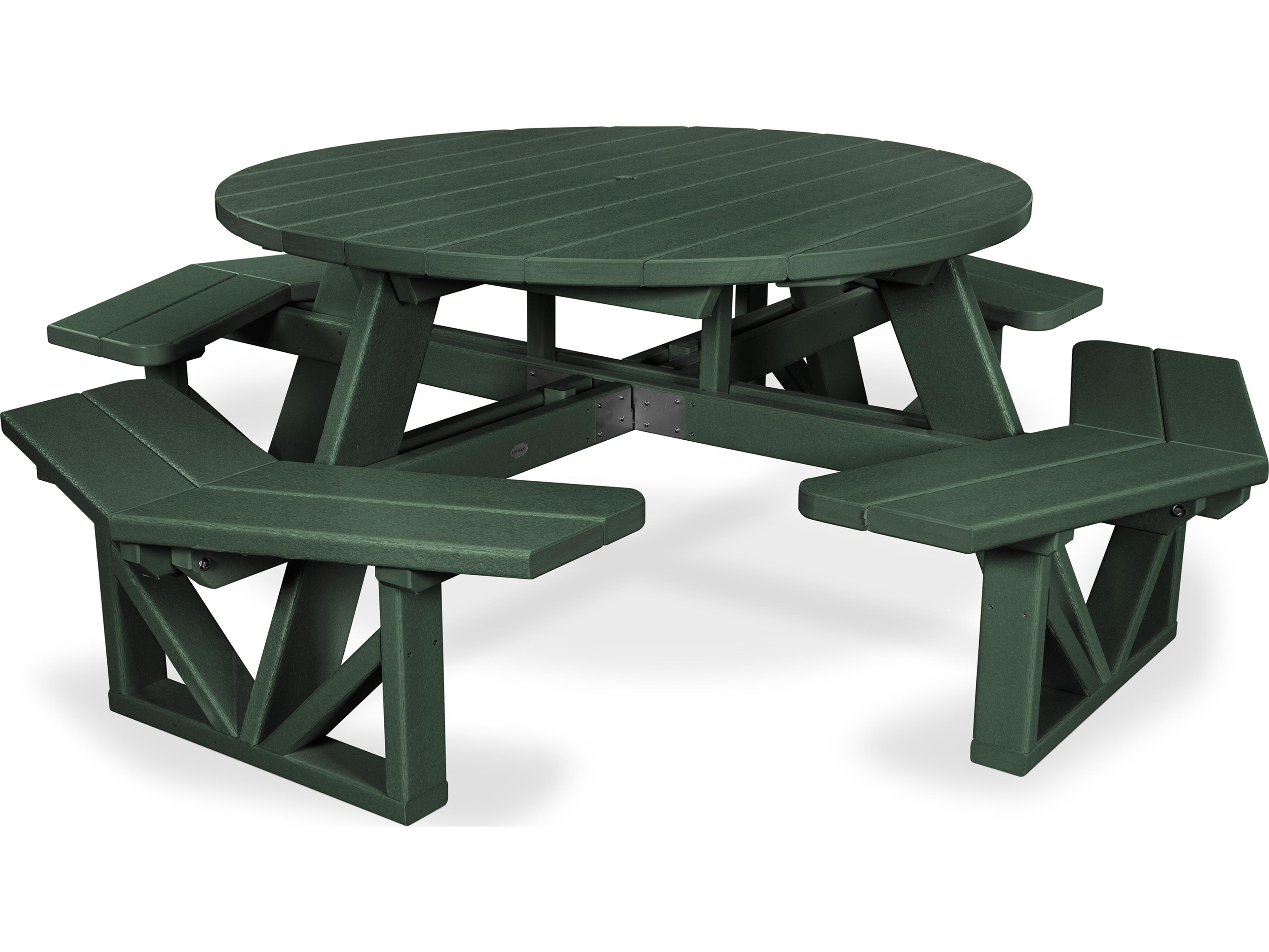POLYWOOD® Park Recycled Plastic Octagon Outdoor Picnic Table