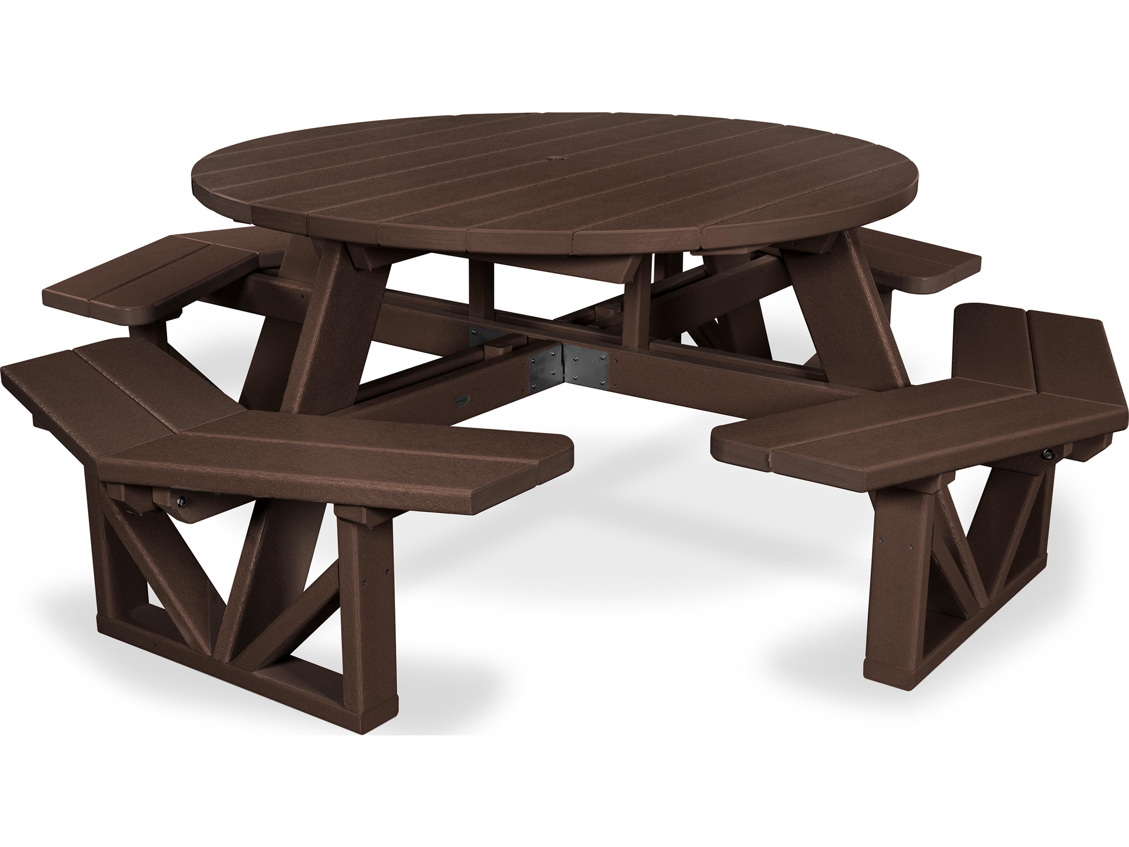 POLYWOOD® Park Recycled Plastic Octagon Outdoor Picnic Table