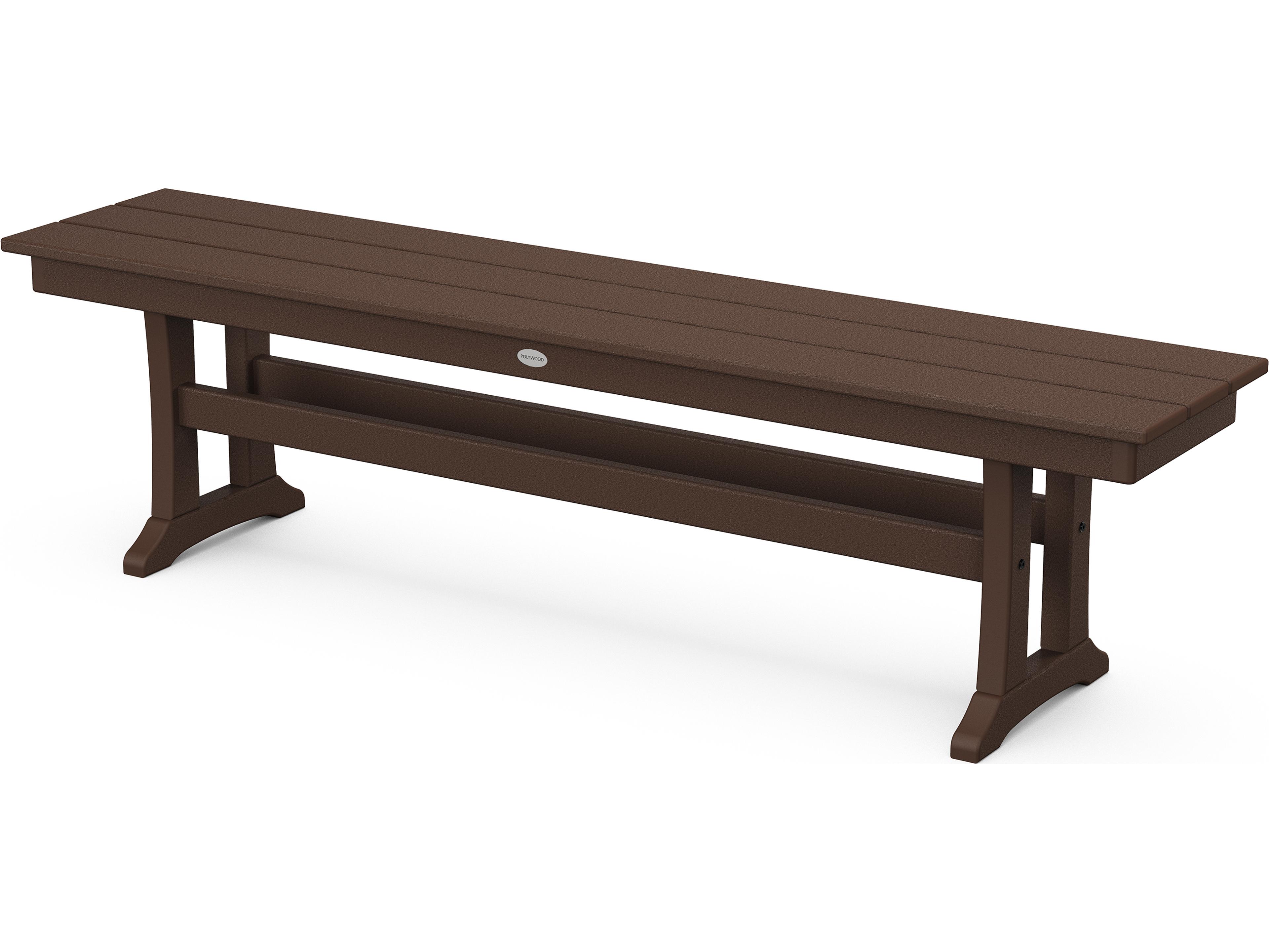 POLYWOOD® Farmhouse Recycled Plastic Outdoor Bench