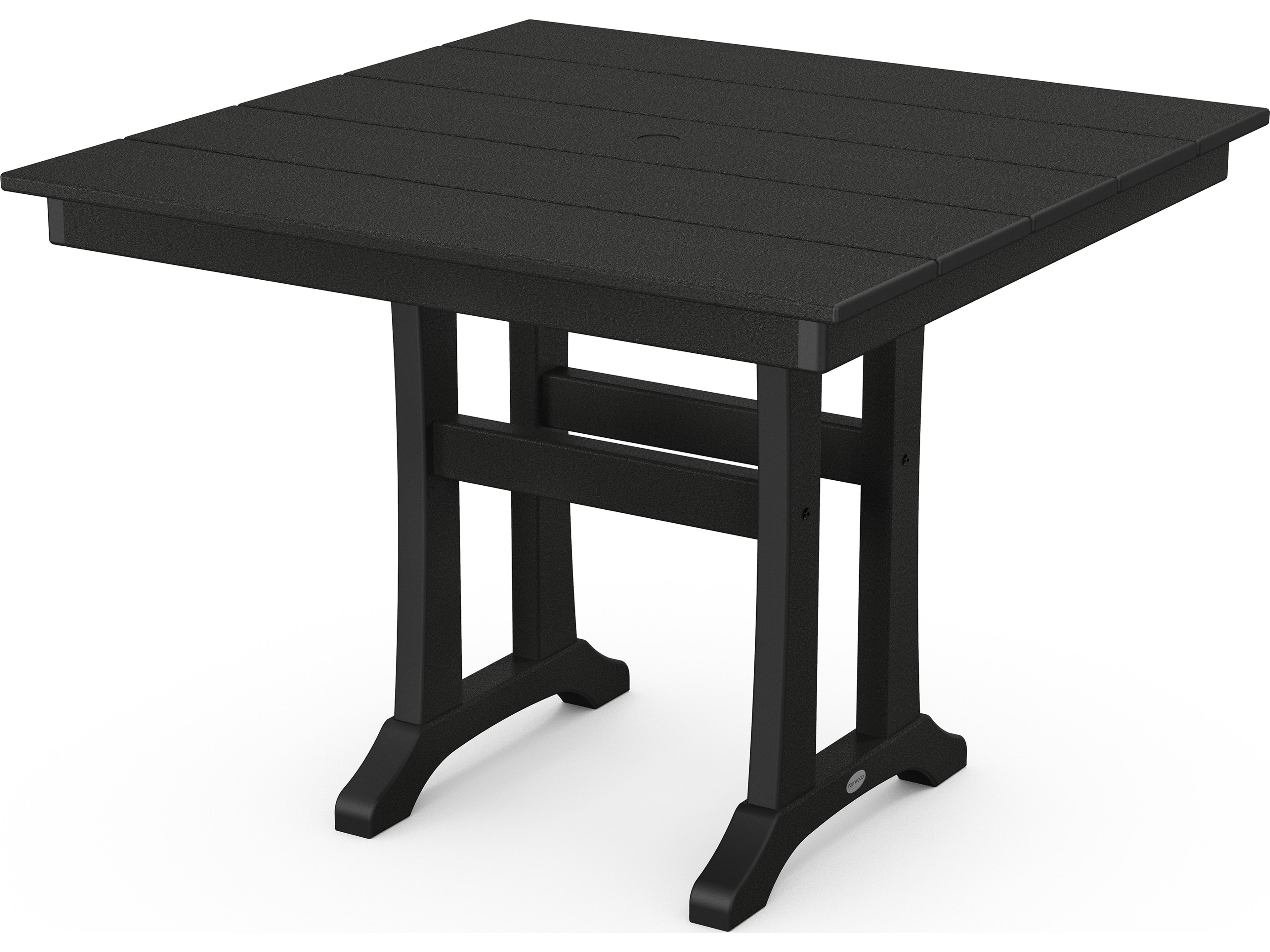 POLYWOOD® Farmhouse Recycled Plastic Square Patio Dining Table