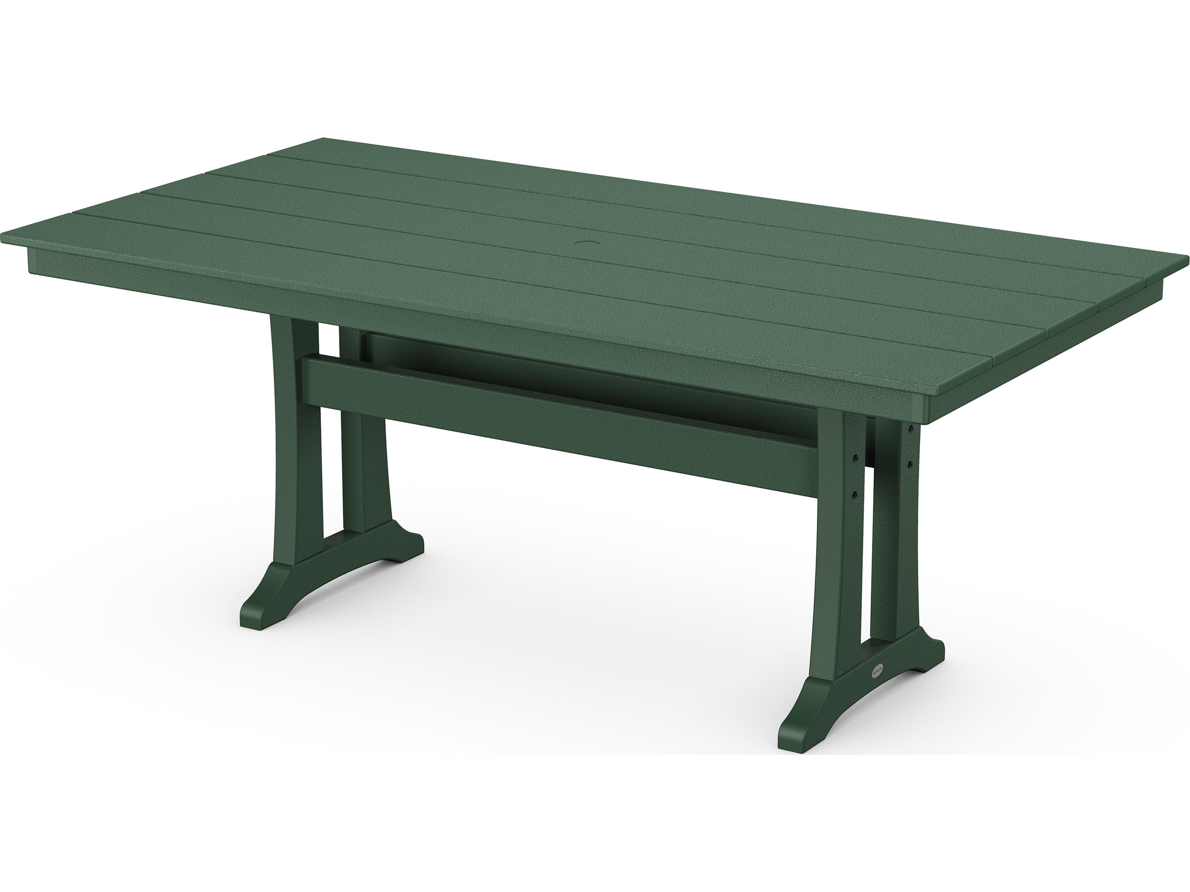 POLYWOOD® Farmhouse Recycled Plastic Rectangular Outdoor Patio Dining Table