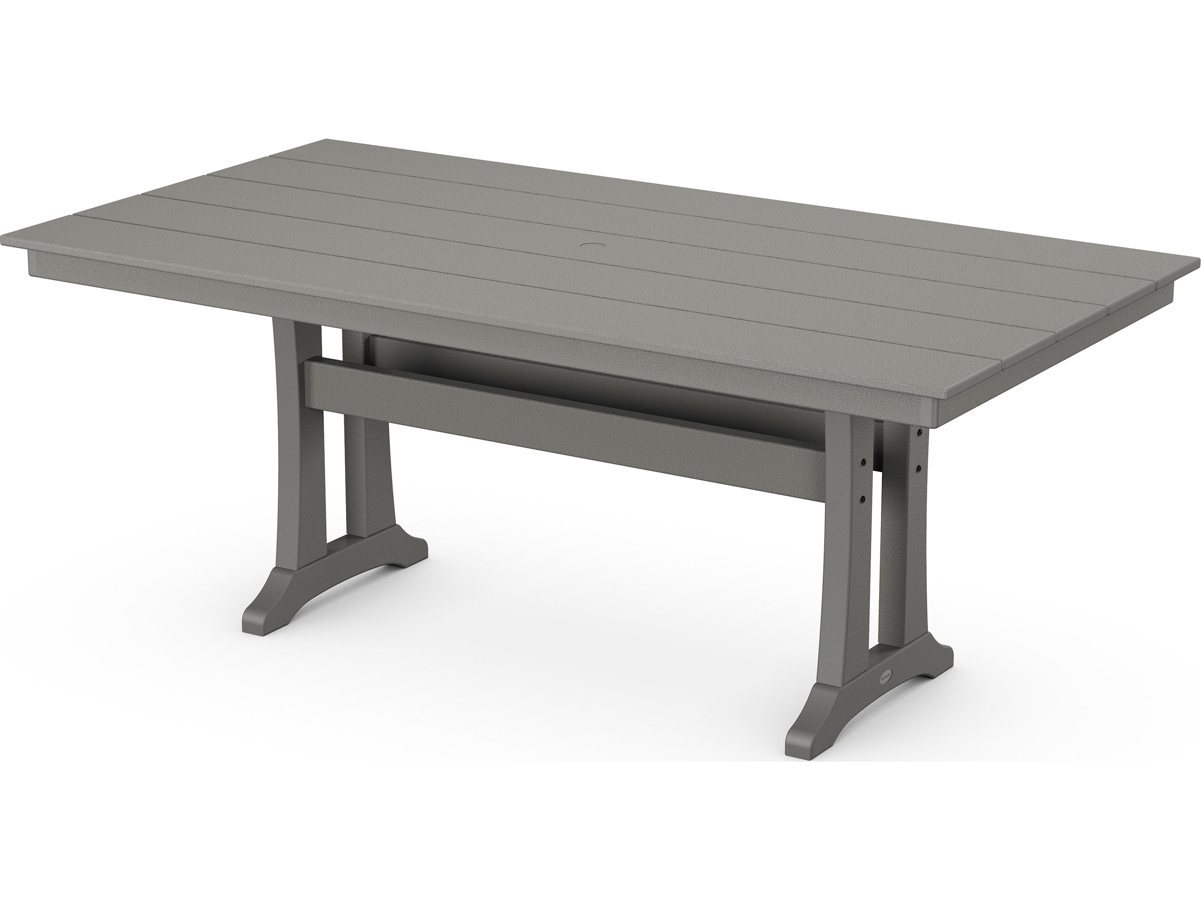POLYWOOD® Farmhouse Recycled Plastic Rectangular Outdoor Patio Dining Table