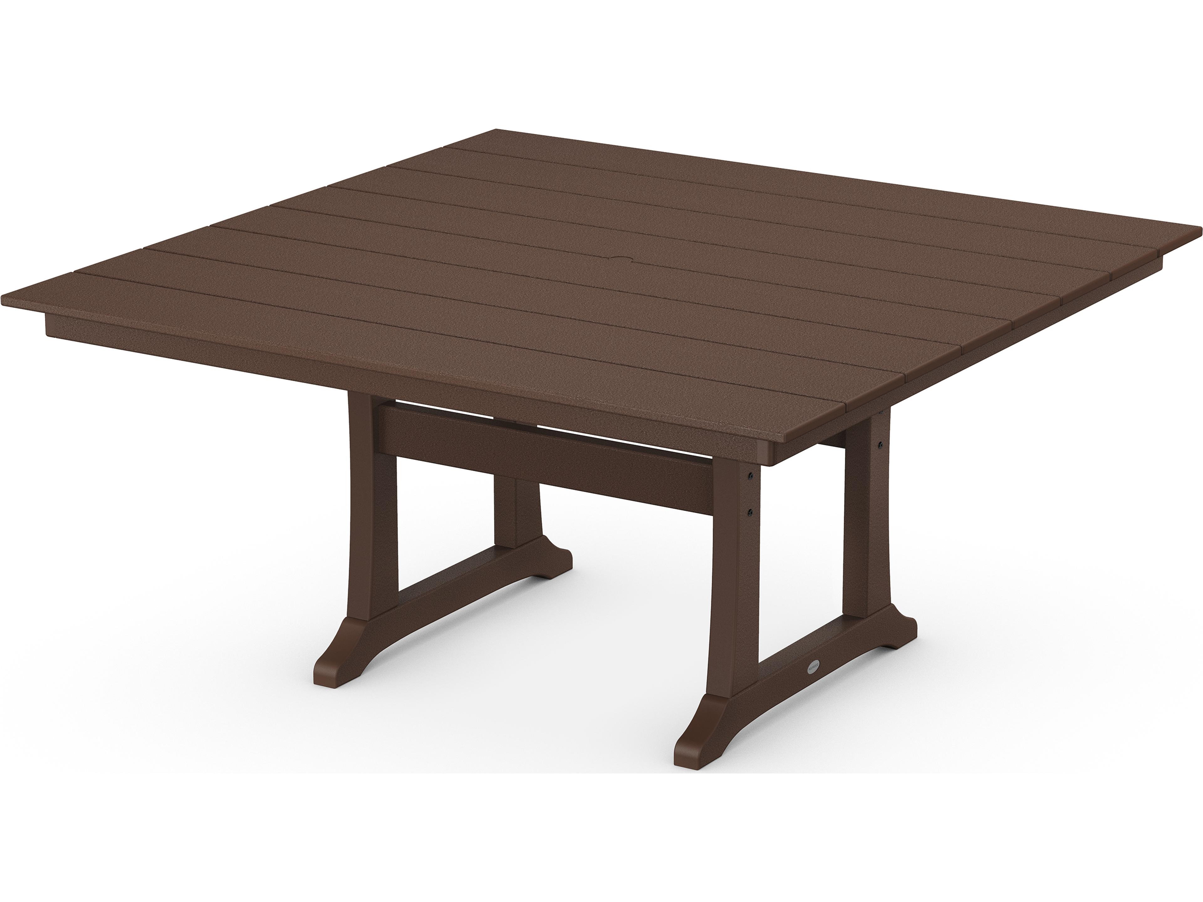 POLYWOOD® Farmhouse Recycled Plastic Square Outdoor Patio Dining Table