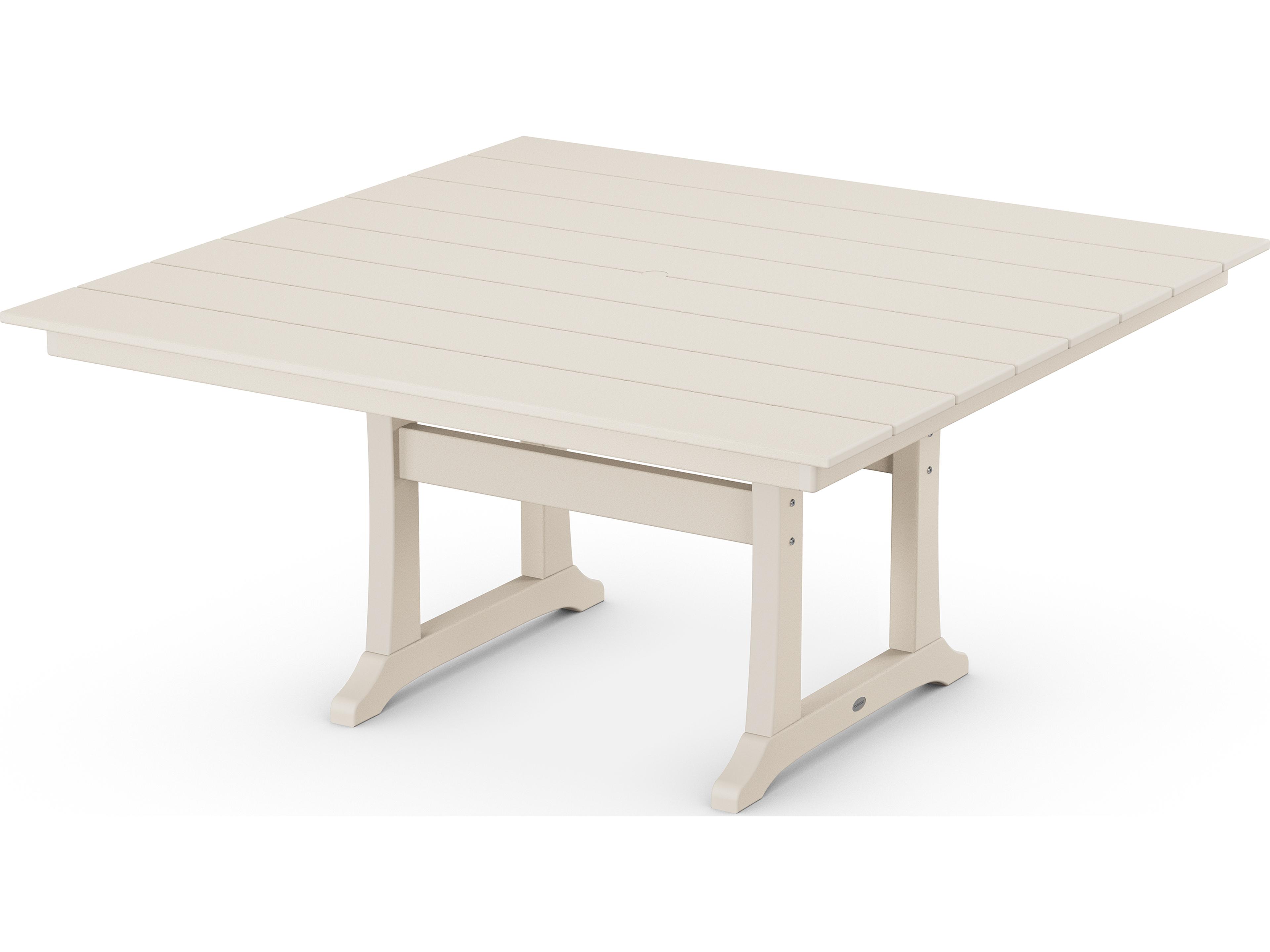 POLYWOOD® Farmhouse Recycled Plastic Square Outdoor Patio Dining Table