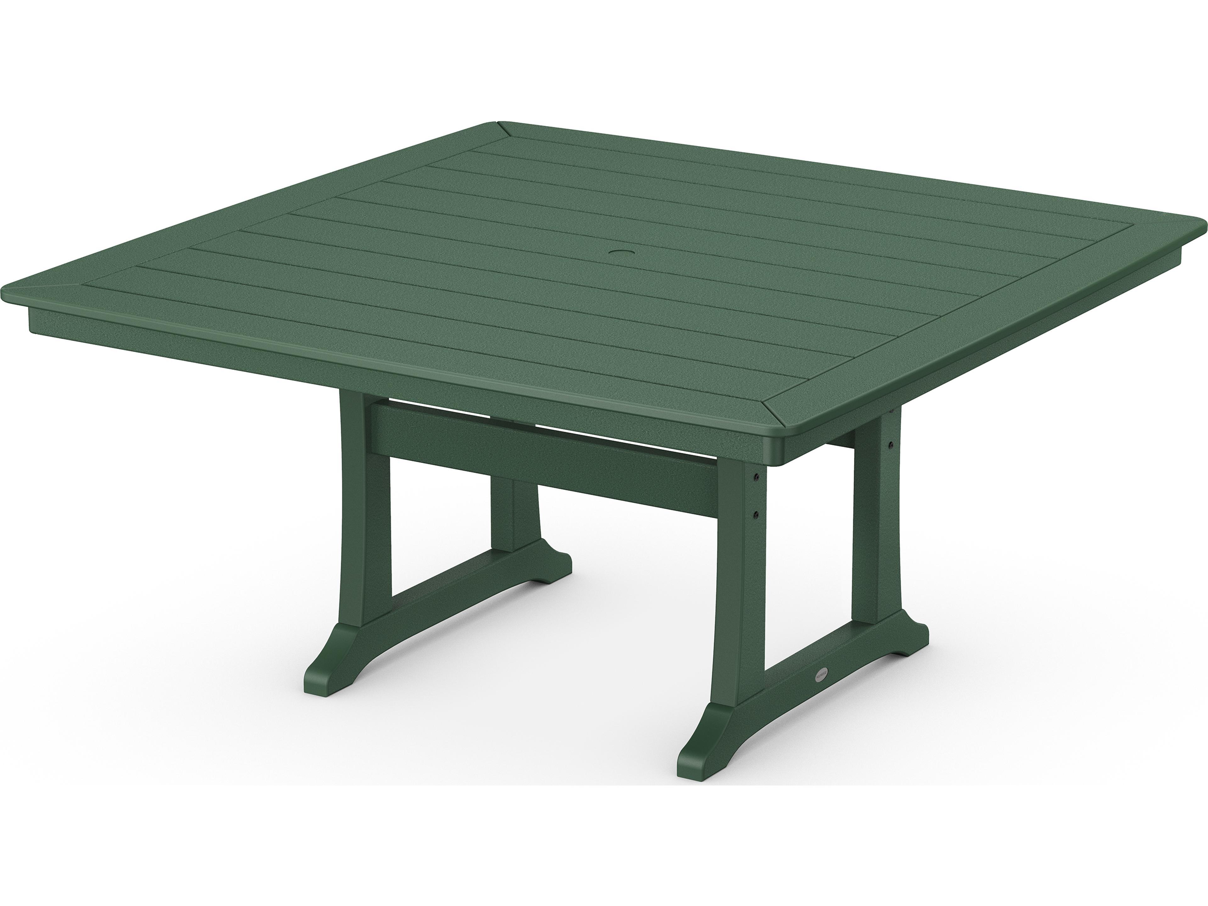 POLYWOOD® Nautical Recycled Plastic Square Patio Dining Table